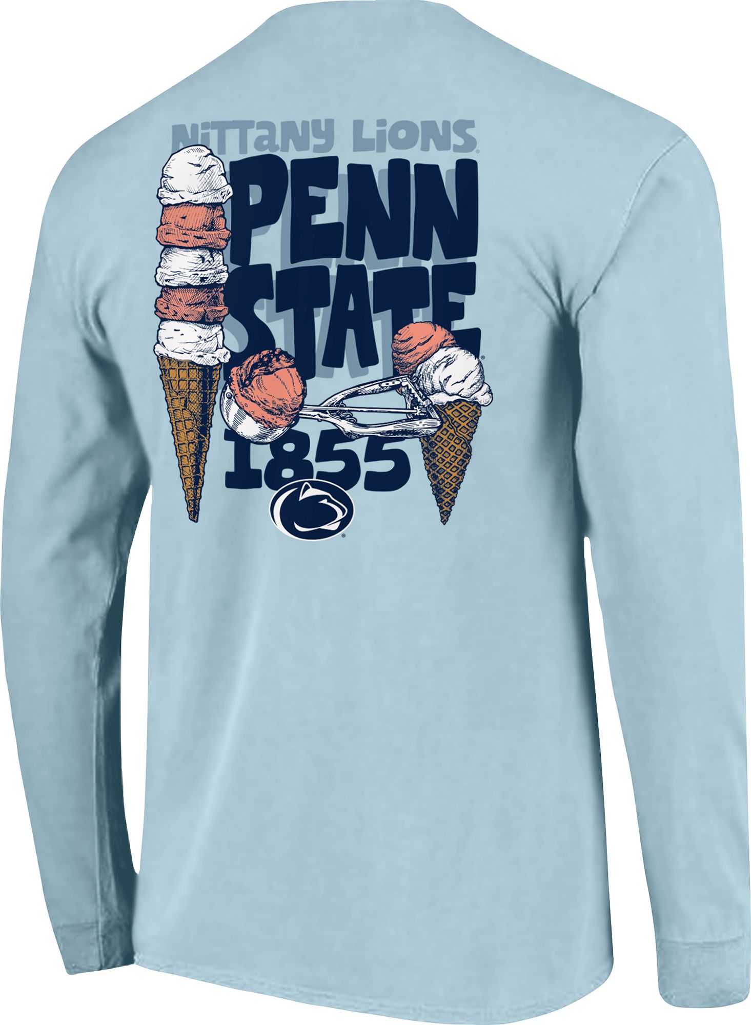 Image One Men's Penn State Nittany Lions Light Blue Creamery Long Sleeve T-Shirt product image