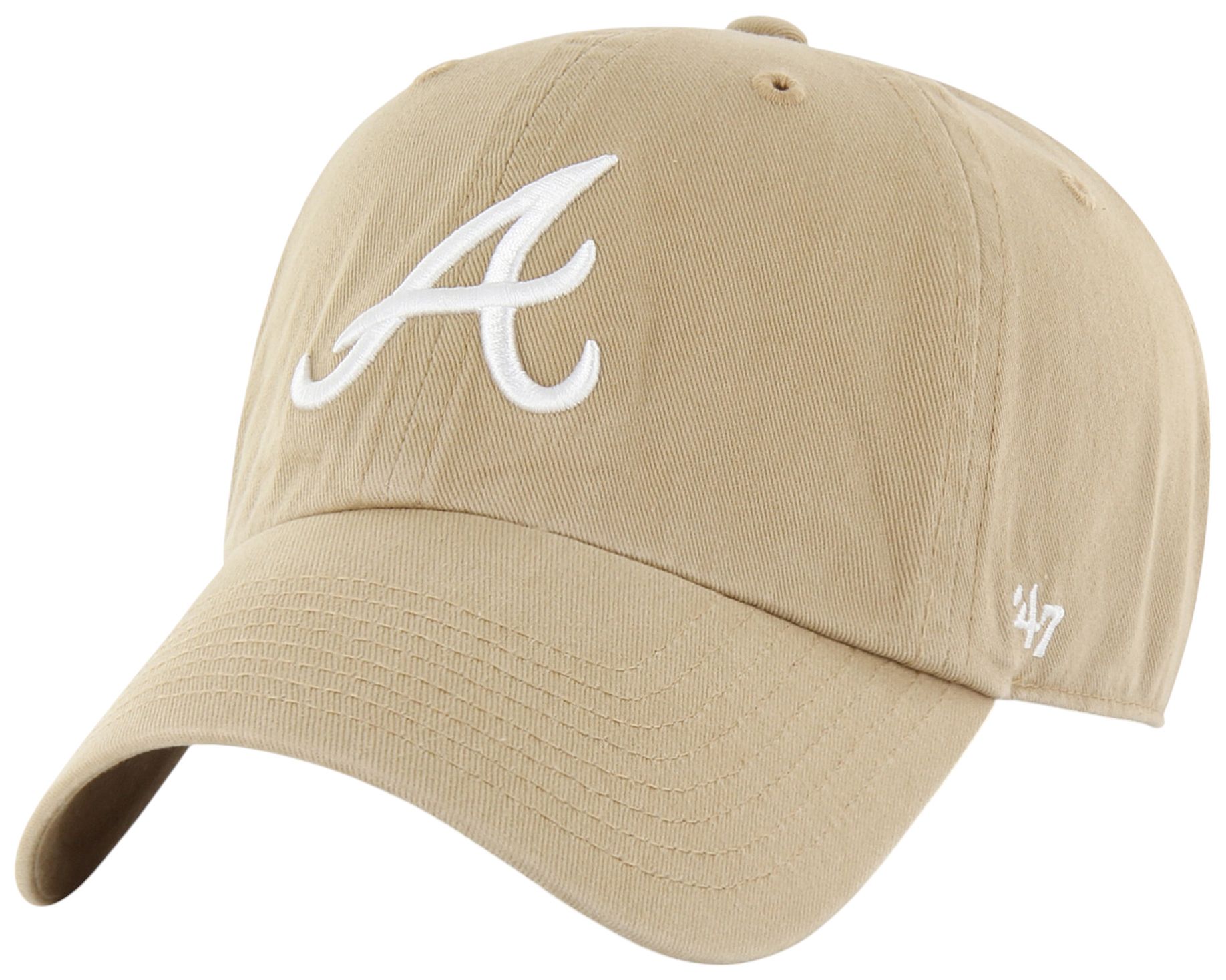 '47 Adult Atlanta Braves Khaki Clean Up Adjustable Hat product image