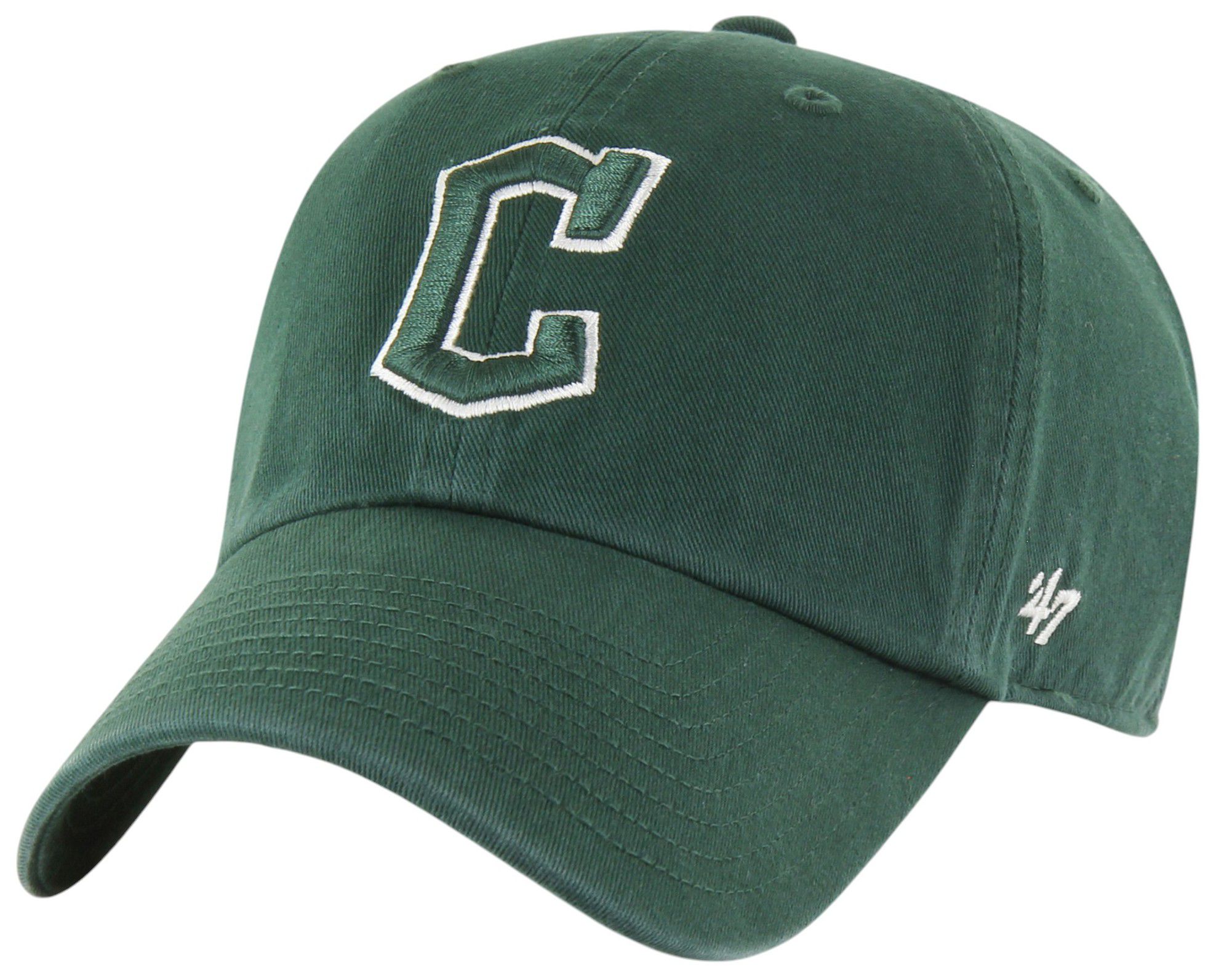 '47 Adult Cleveland Guardians Green Logo Clean Up Adjustable Hat product image