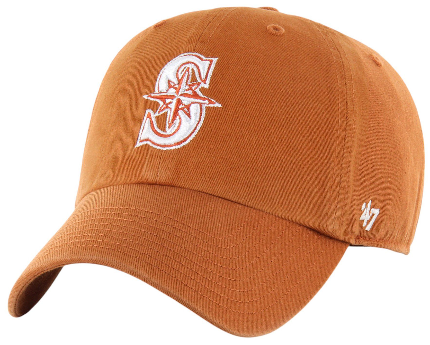 '47 Adult Seattle Mariners Orange Logo Clean Up Adjustable Hat product image