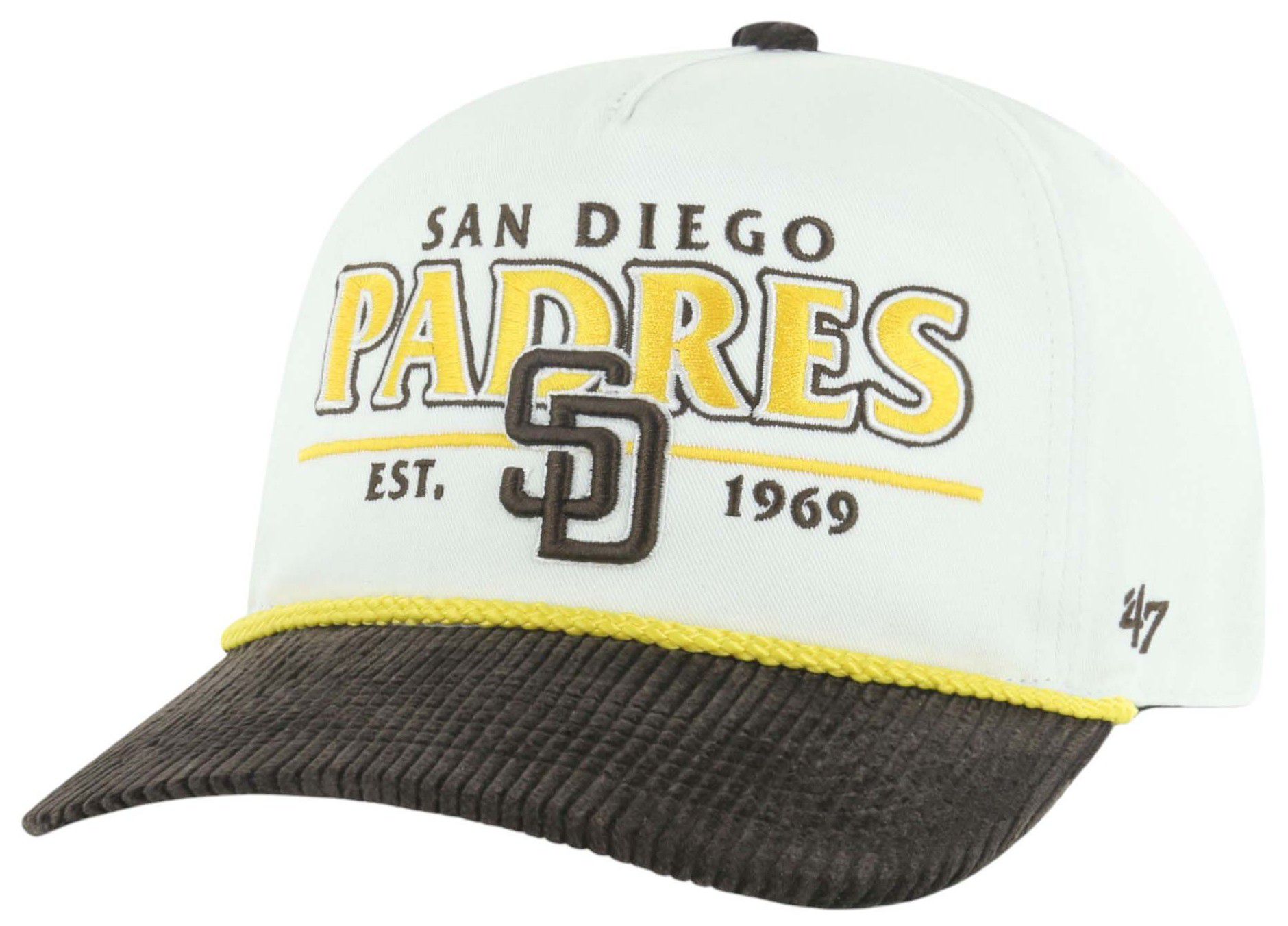 '47 Adult San Diego Padres White Rustic Hitch Adjustable Hat product image
