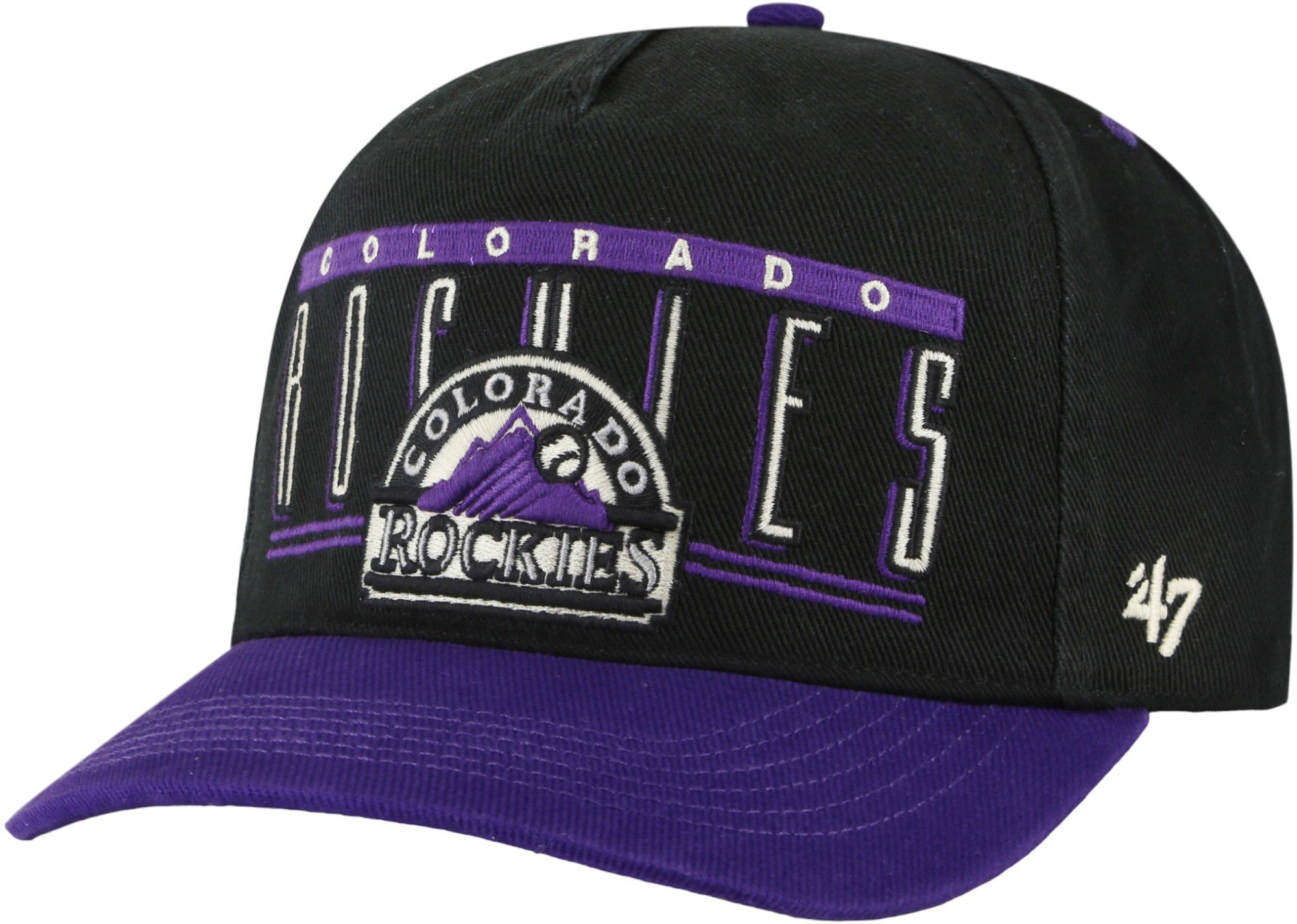 47 Adult Colorado Rockies Black Cooperstown Hitch Adjustable Hat | Dick's  Sporting Goods