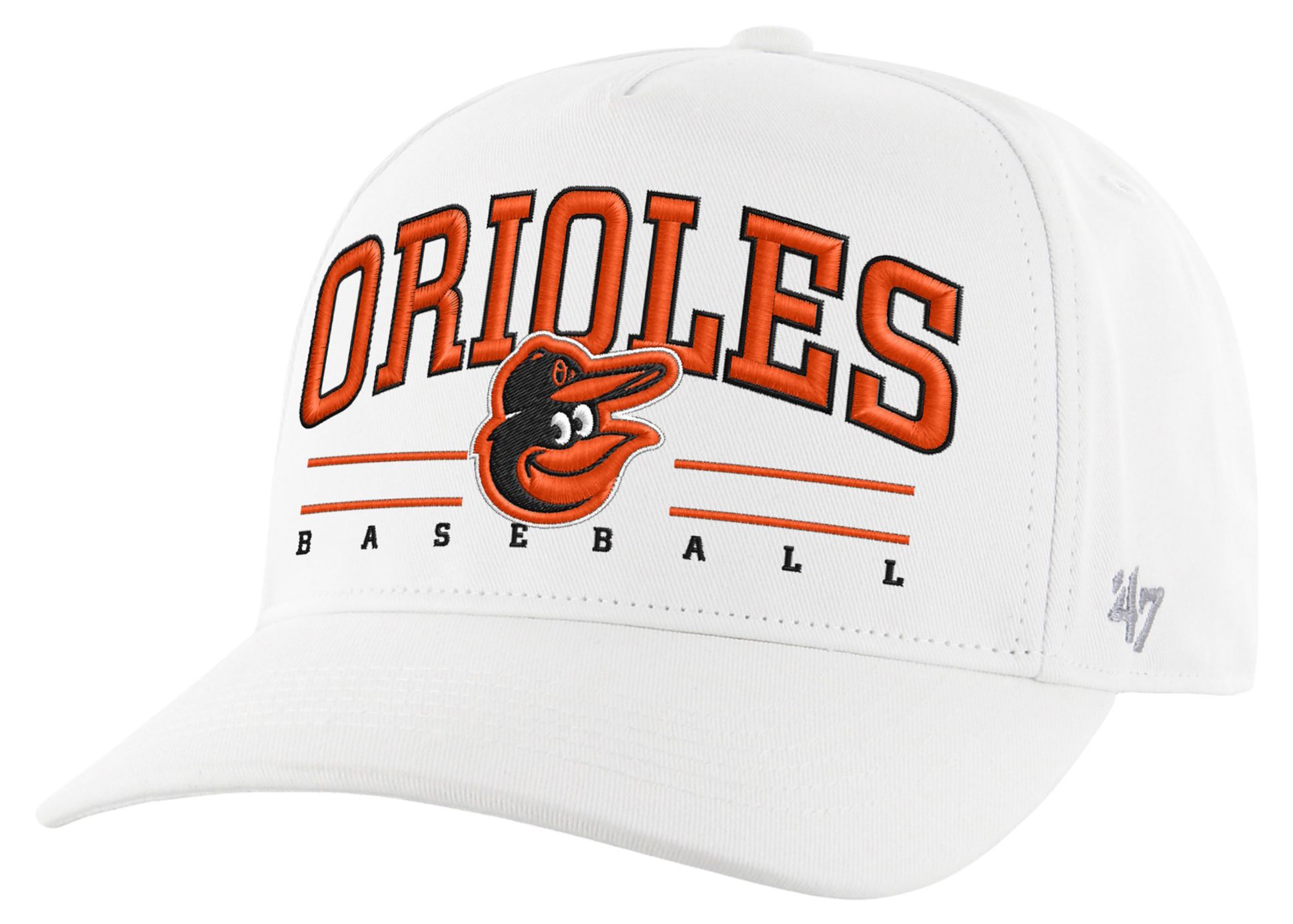 '47 Adult Baltimore Orioles White Roscoe Hitch Adjustable Hat product image