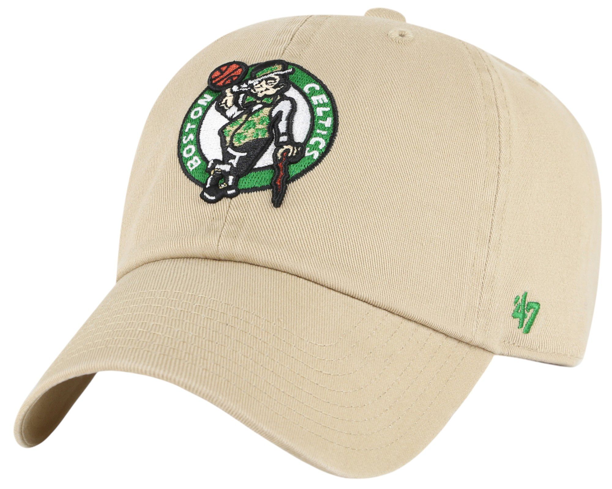 '47 Adult Boston Celtics Khaki Logo Clean Up Adjustable Hat product image