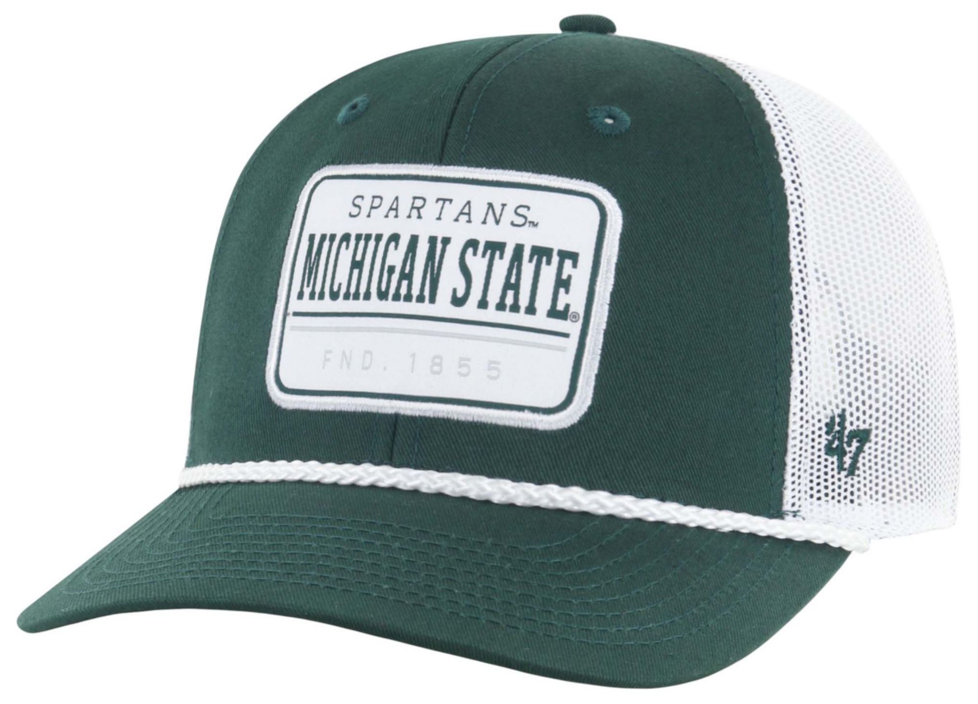 '47 Adult Michigan State Spartans Dark Green Ellington Rope Trucker Hat product image