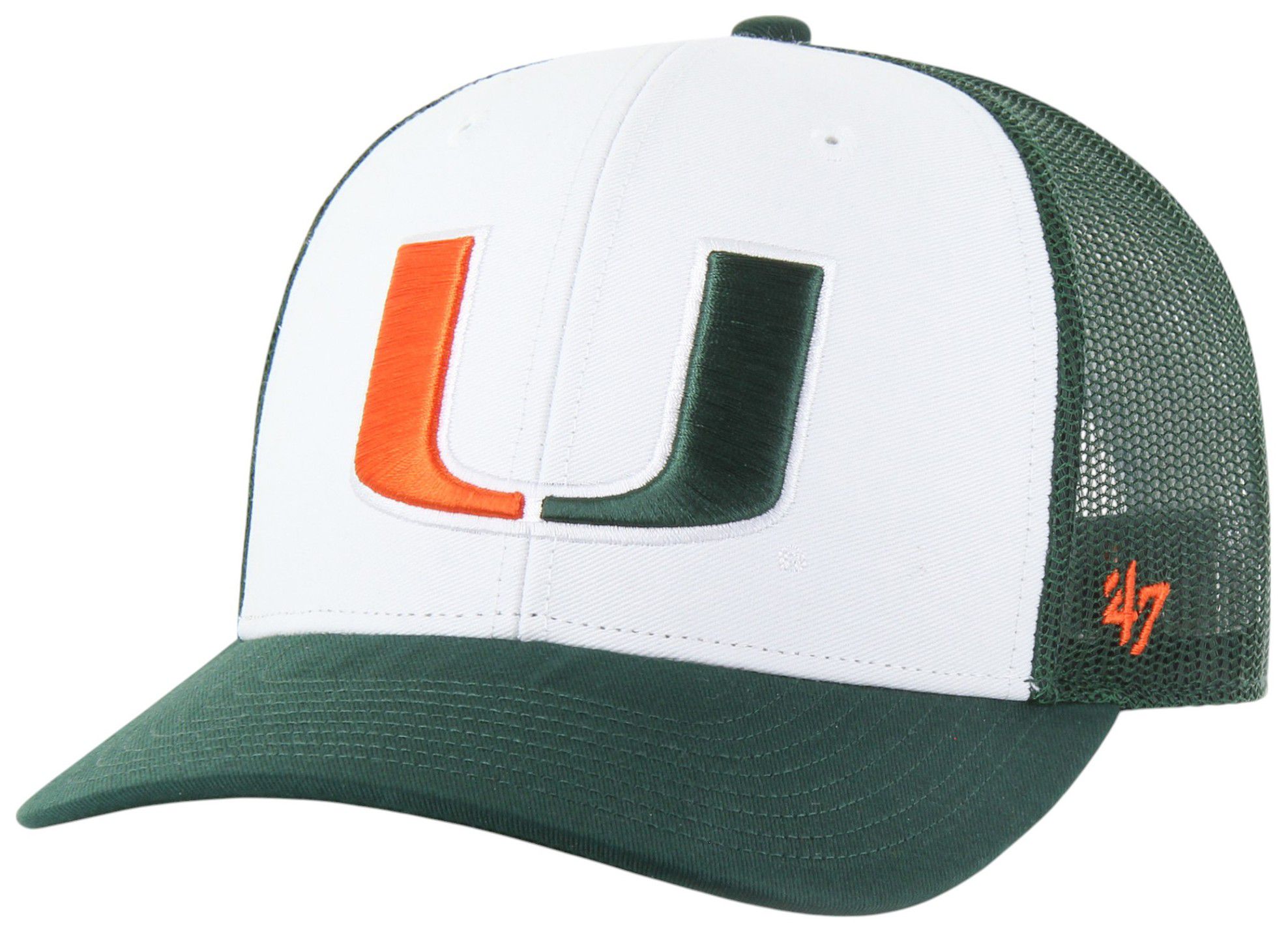 '47 Adult Miami Hurricanes Dark Green Freshman Trucker Adjustable Hat product image