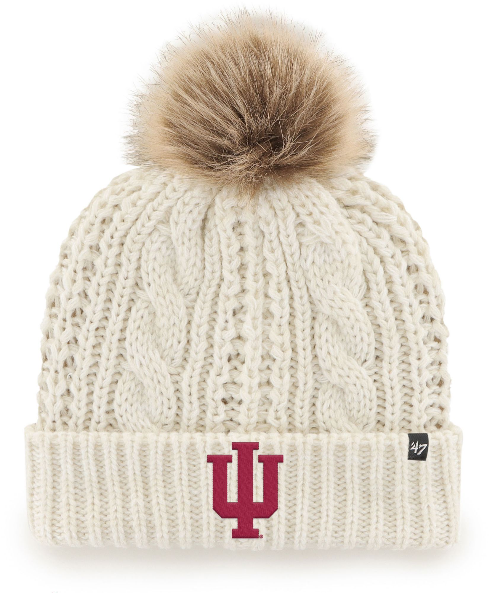 '47 Adult Indiana Hoosiers White Meeko Knit Hat product image
