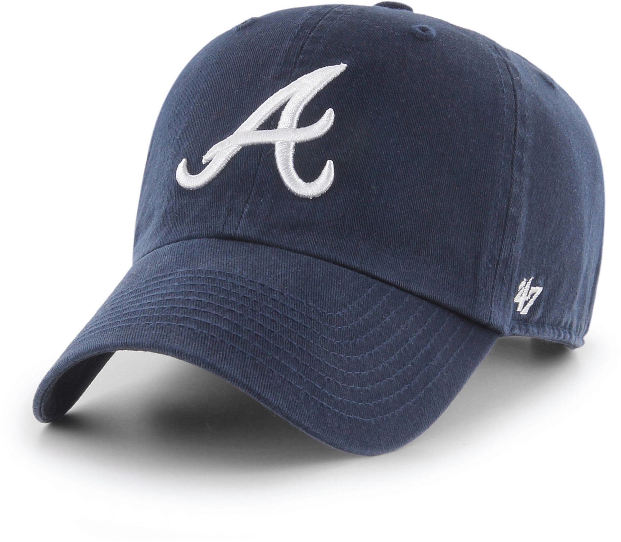 '47 Men's Atlanta Braves Navy Clean Up Adjustable Hat product image