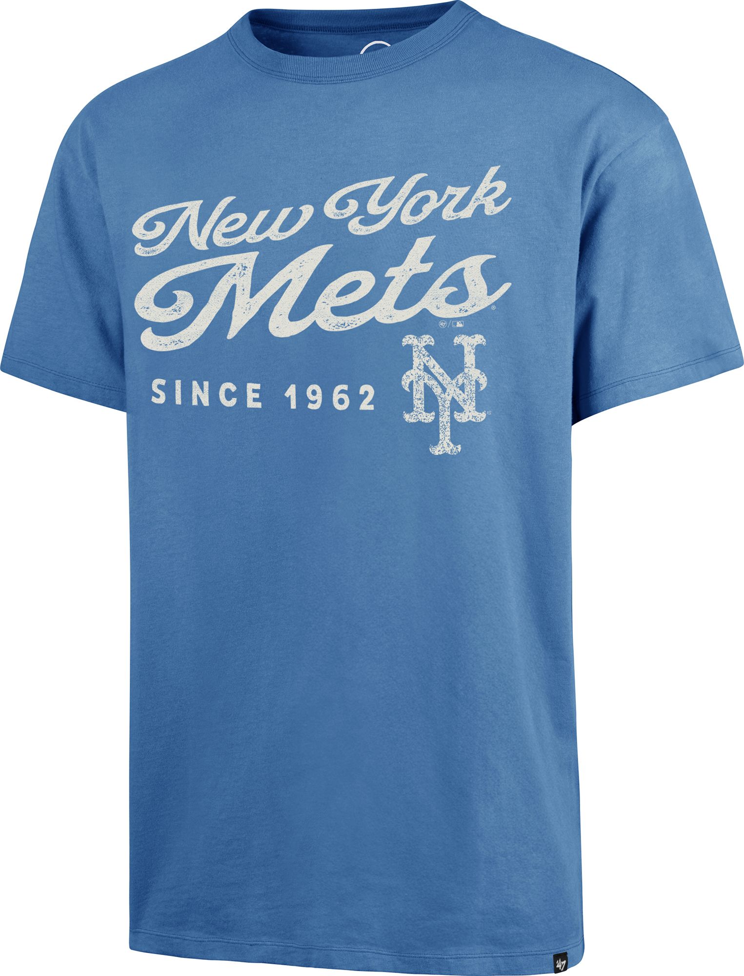 '47 Men's New York Mets Blue Dusted Script T-Shirt product image