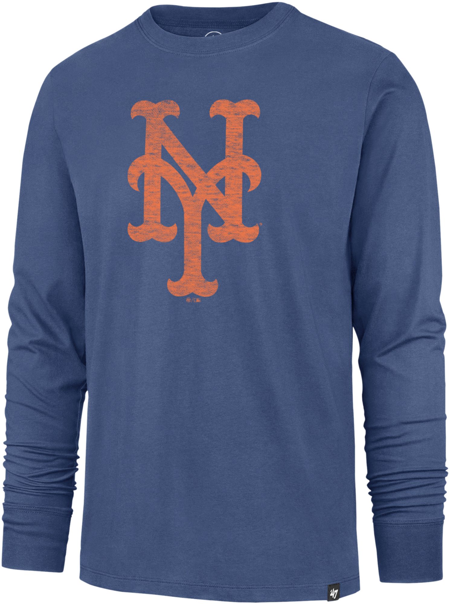'47 Men's New York Mets Premium Franklin Blue Long Sleeve T-Shirt product image