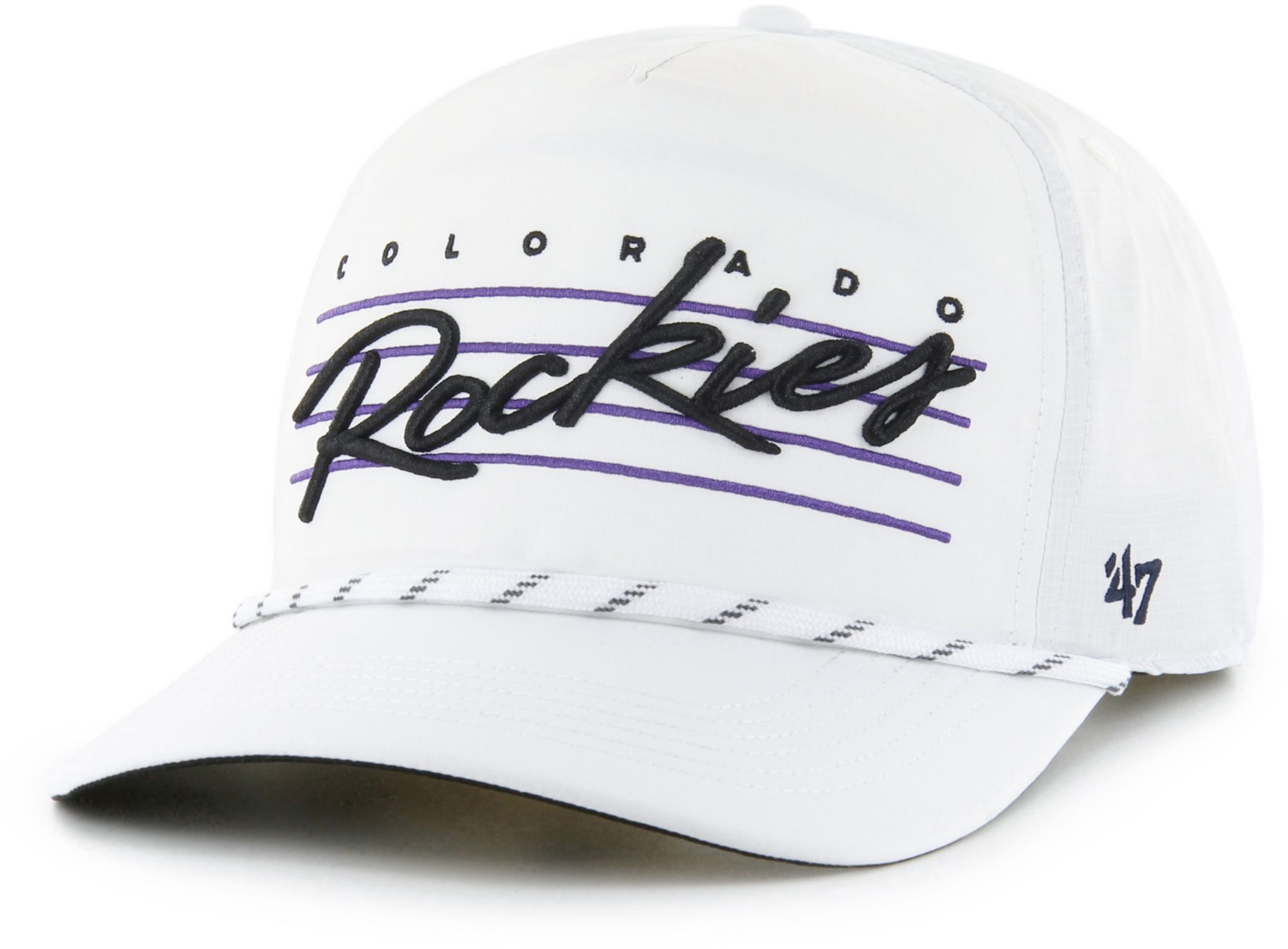 '47 Adult Colorado Rockies White Downburst Hitch Adjustable Hat product image