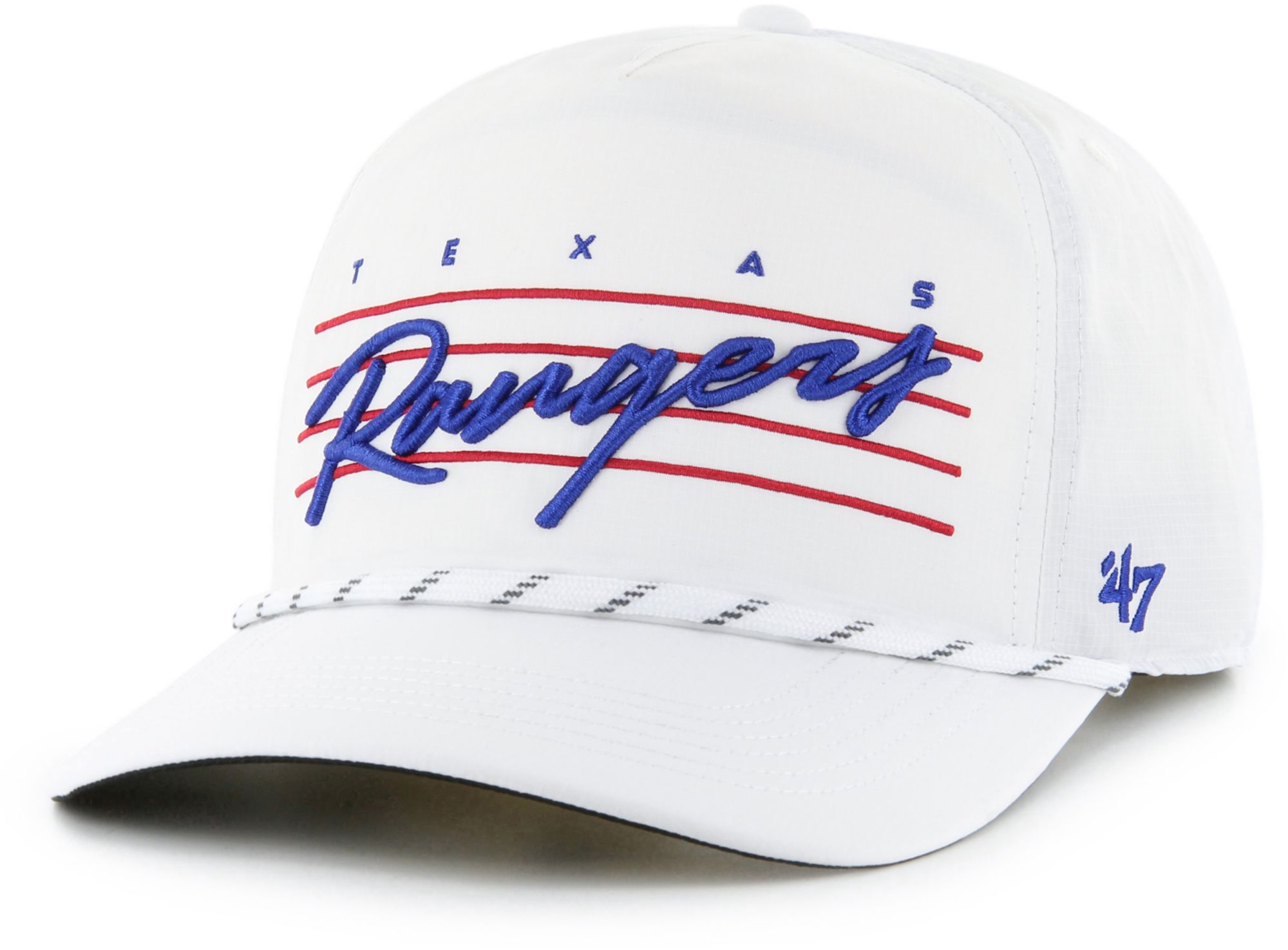 '47 Adult Texas Rangers White Downburst Hitch Adjustable Hat product image