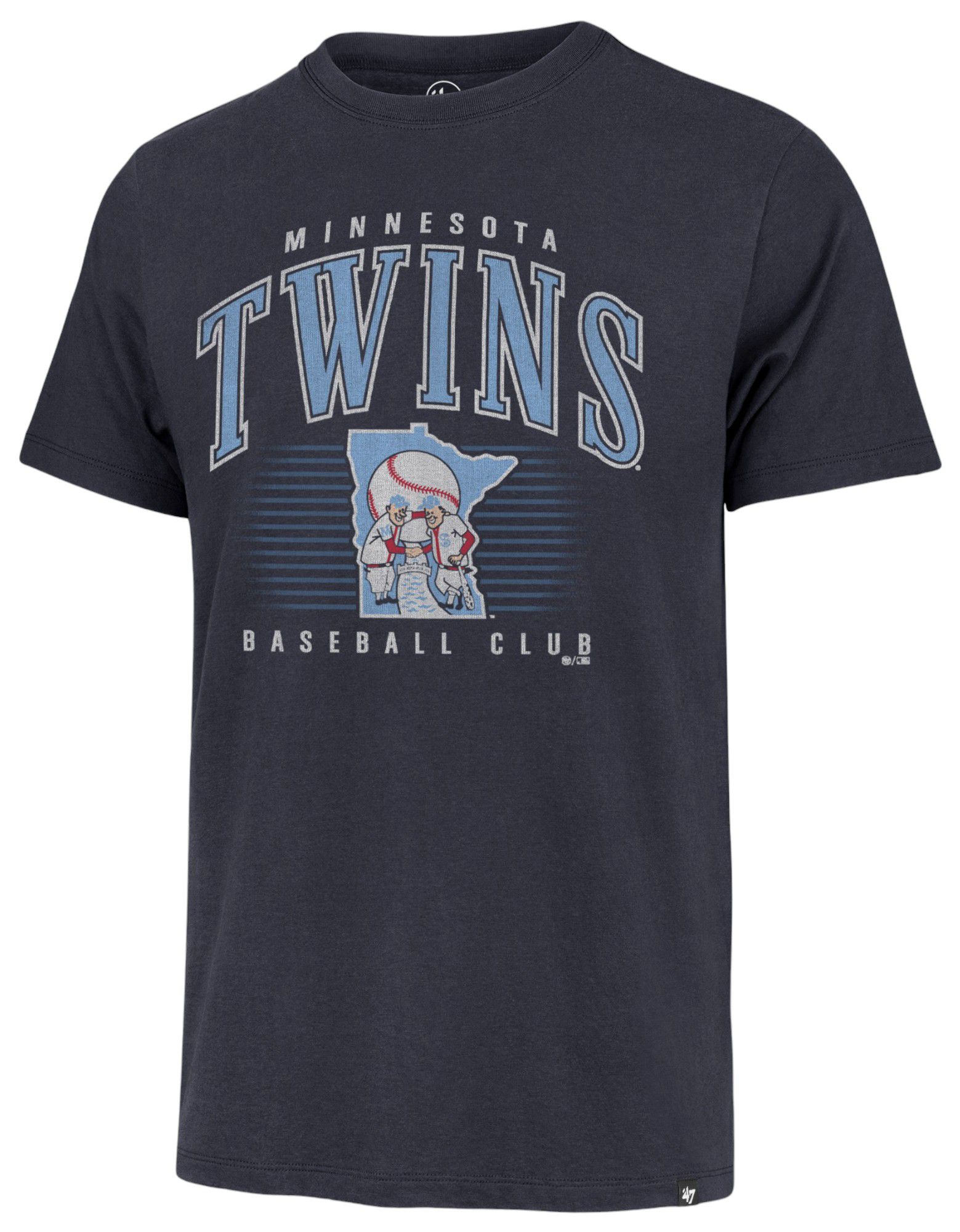 '47 Men's Minnesota Twins Blue Double Header Cooperstown Franklin T-Shirt product image