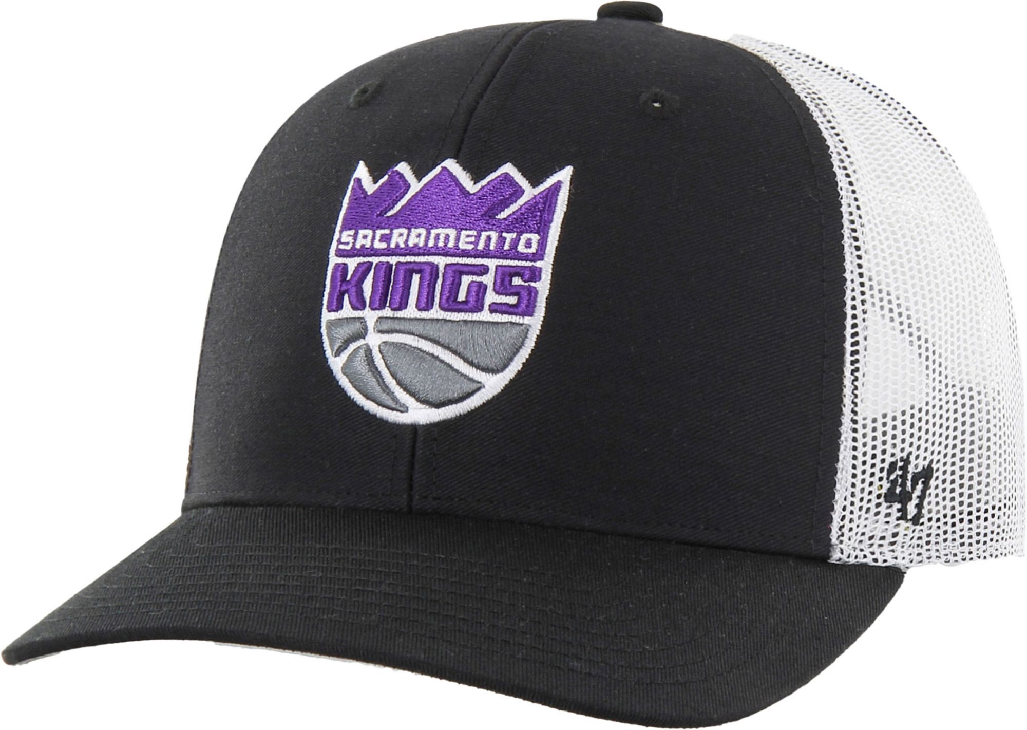 '47 Adult Sacramento Kings Black Adjustable Trucker Hat product image