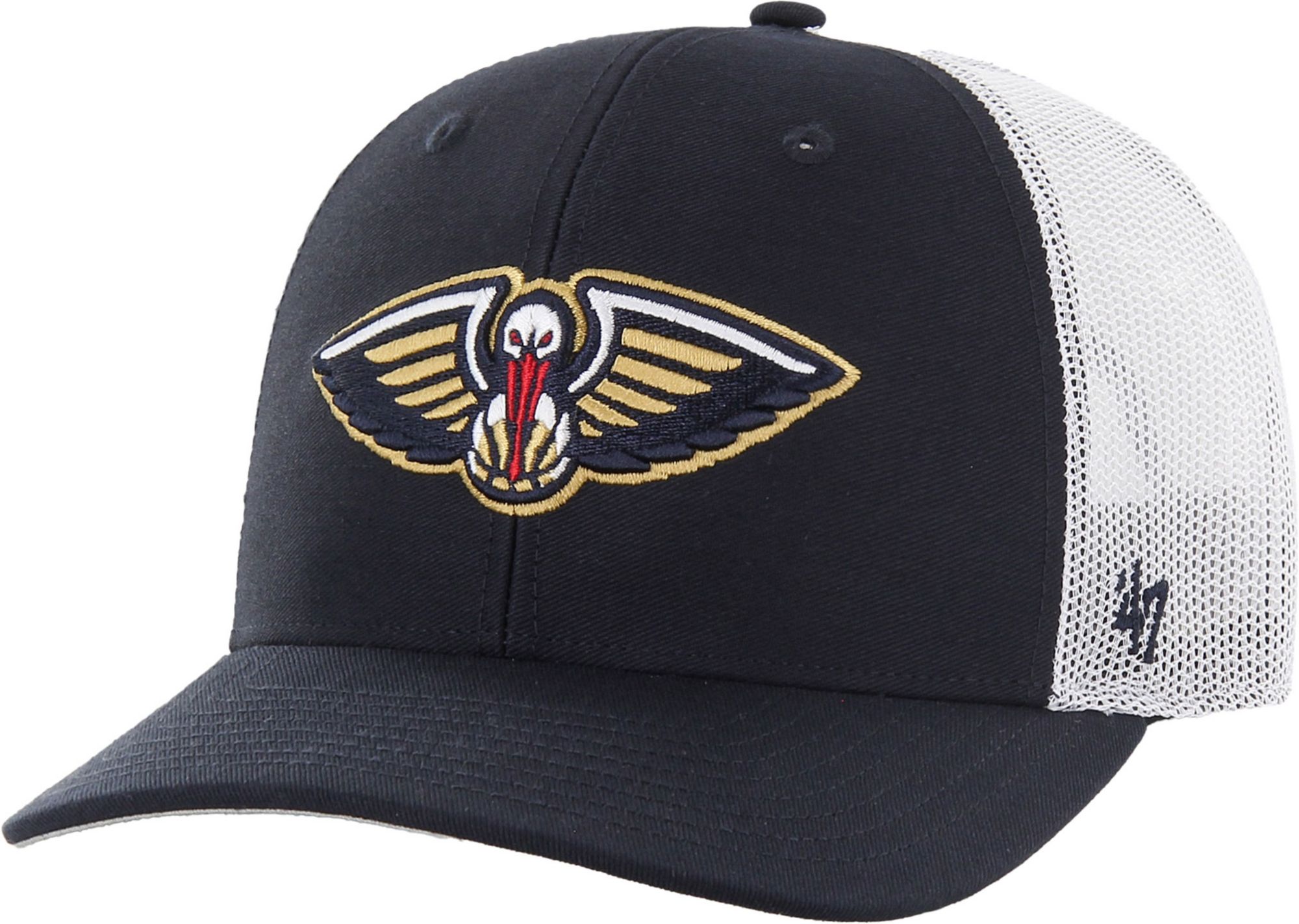 '47 Adult New Orleans Pelicans Navy Logo Adjustable Trucker Hat product image