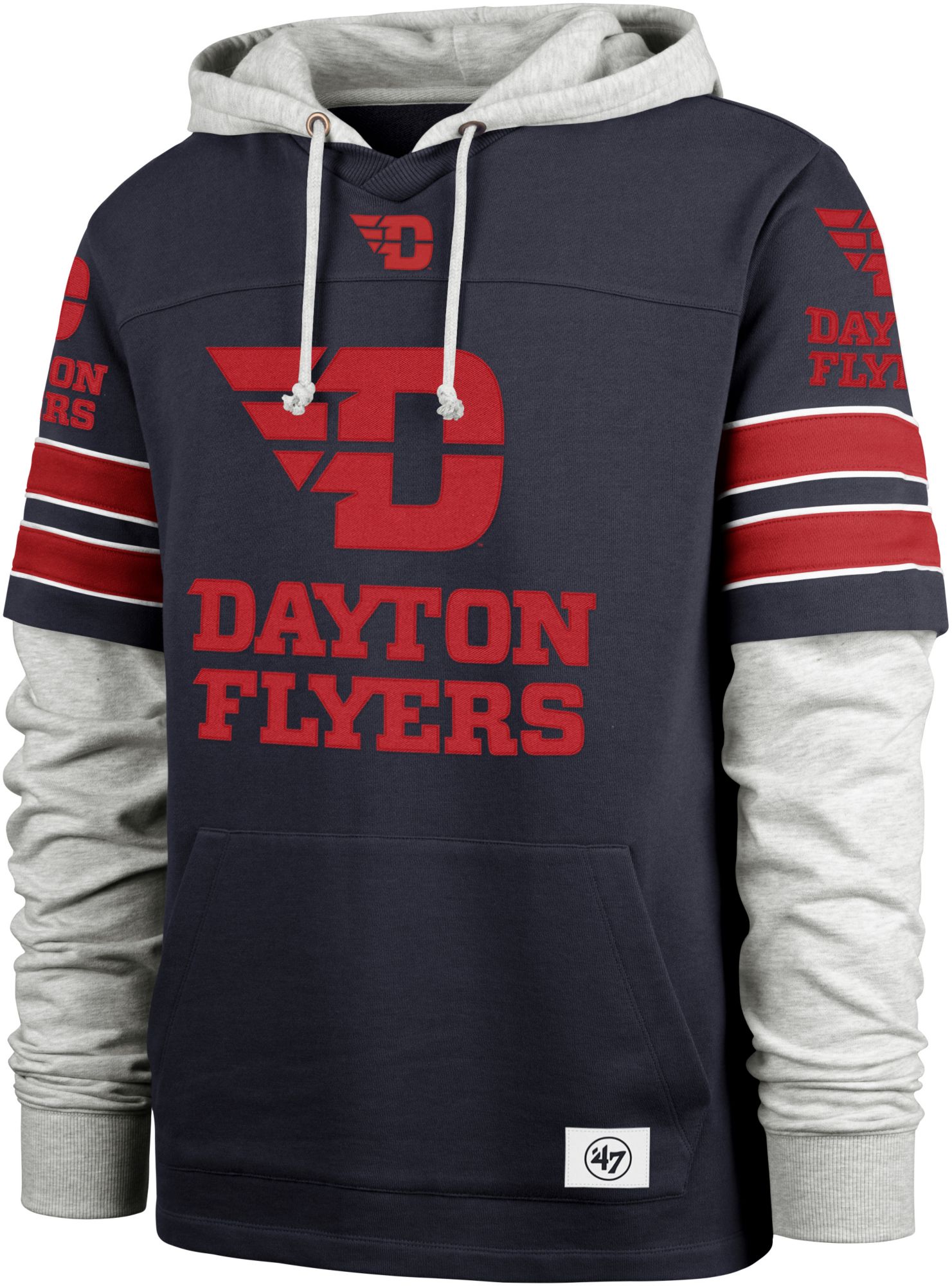 '47 Men's Dayton Flyers Atlas Blue Lacer Pullover Hoodie product image