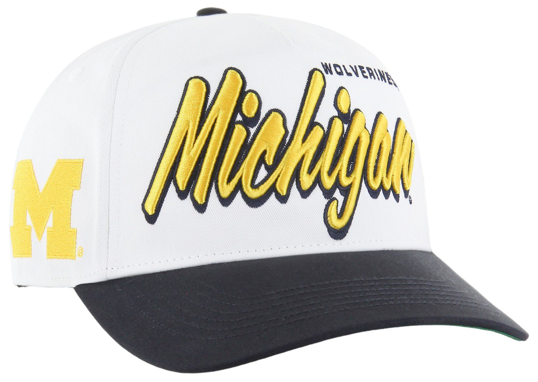 '47 Adult Michigan Wolverines White Drop Shadow Hitch Adjustable Hat product image