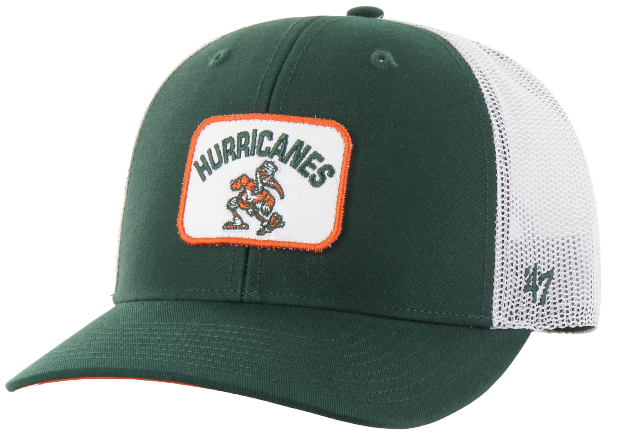 '47 Men's Miami Hurricanes Green Vintage Novak Trucker Adjustable Hat product image