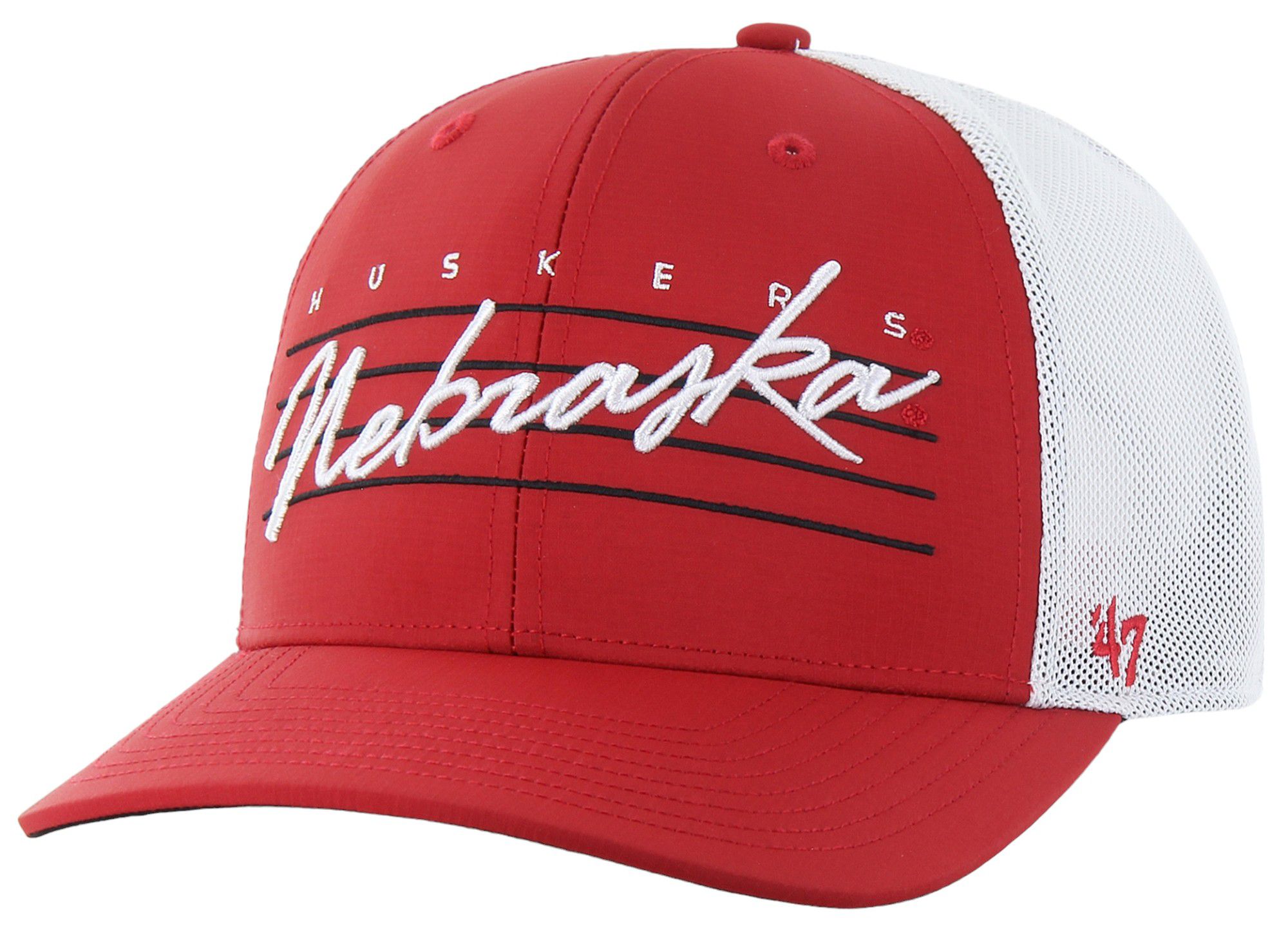 '47 Men's Nebraska Cornhuskers  Red Downburst Trucker Adjustable Hat product image