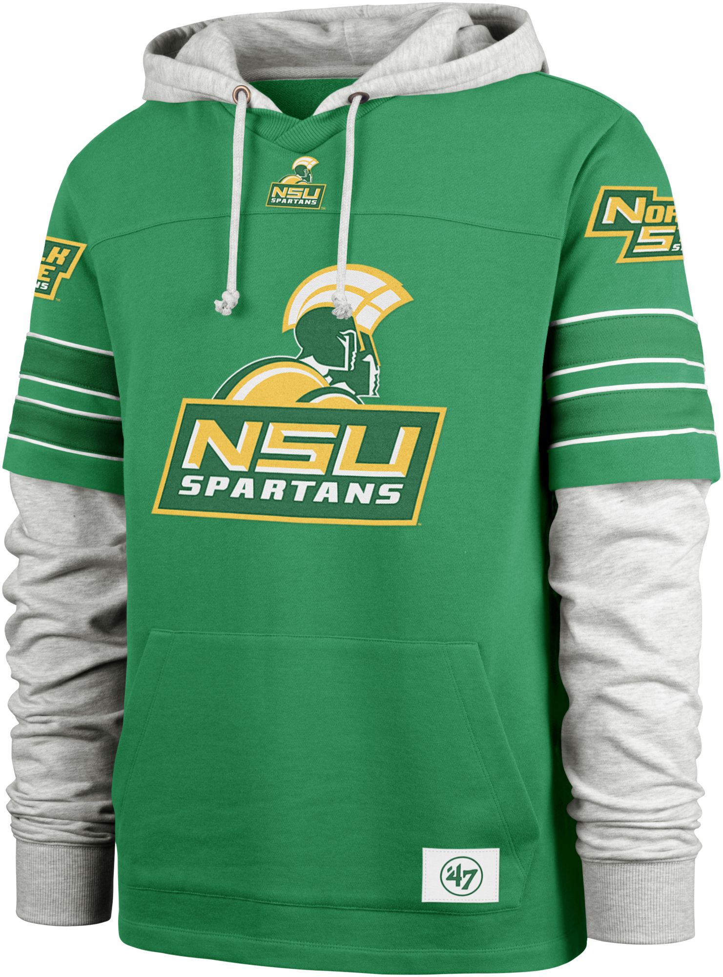 '47 Men's Norfolk State Spartans Green Lacer Pullover Hoodie product image