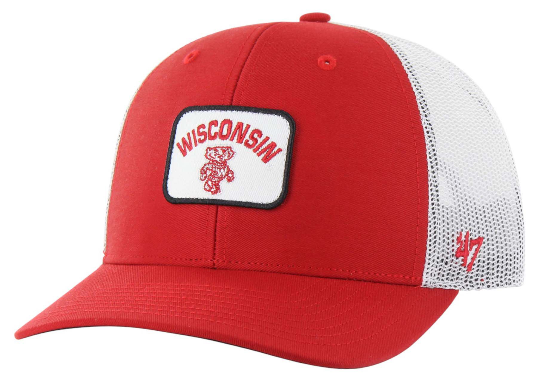 '47 Men's Wisconsin Badgers  Red Vintage Novak Trucker Adjustable Hat product image