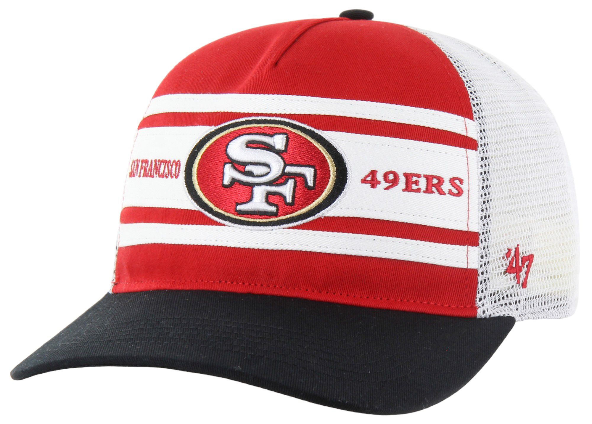 '47 Men's San Francisco 49ers Super Stripe Hitch Red Adjustable Hat product image
