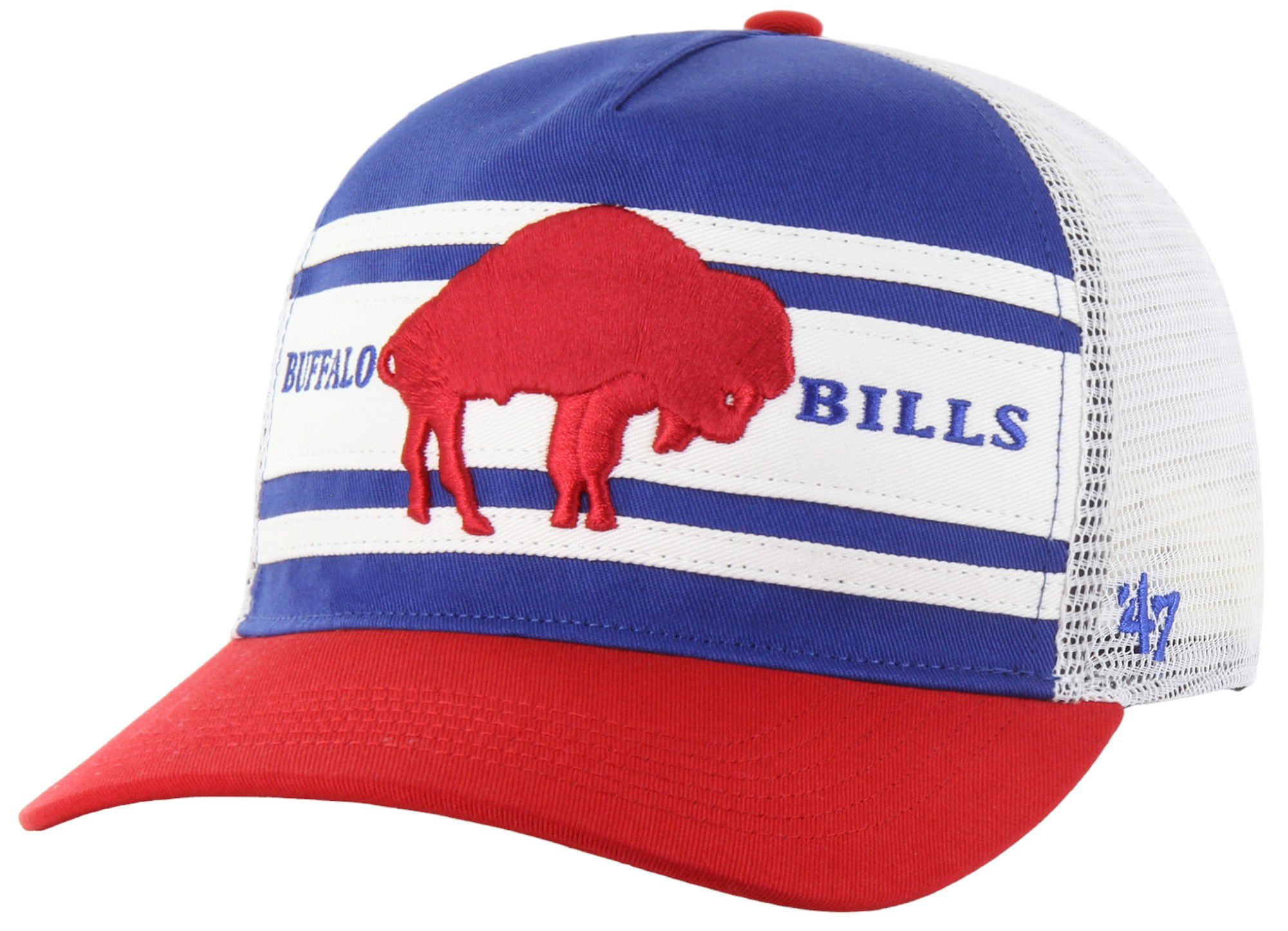 '47 Men's Buffalo Bills Super Stripe Hitch Royal Throwback Adjustable Hat product image
