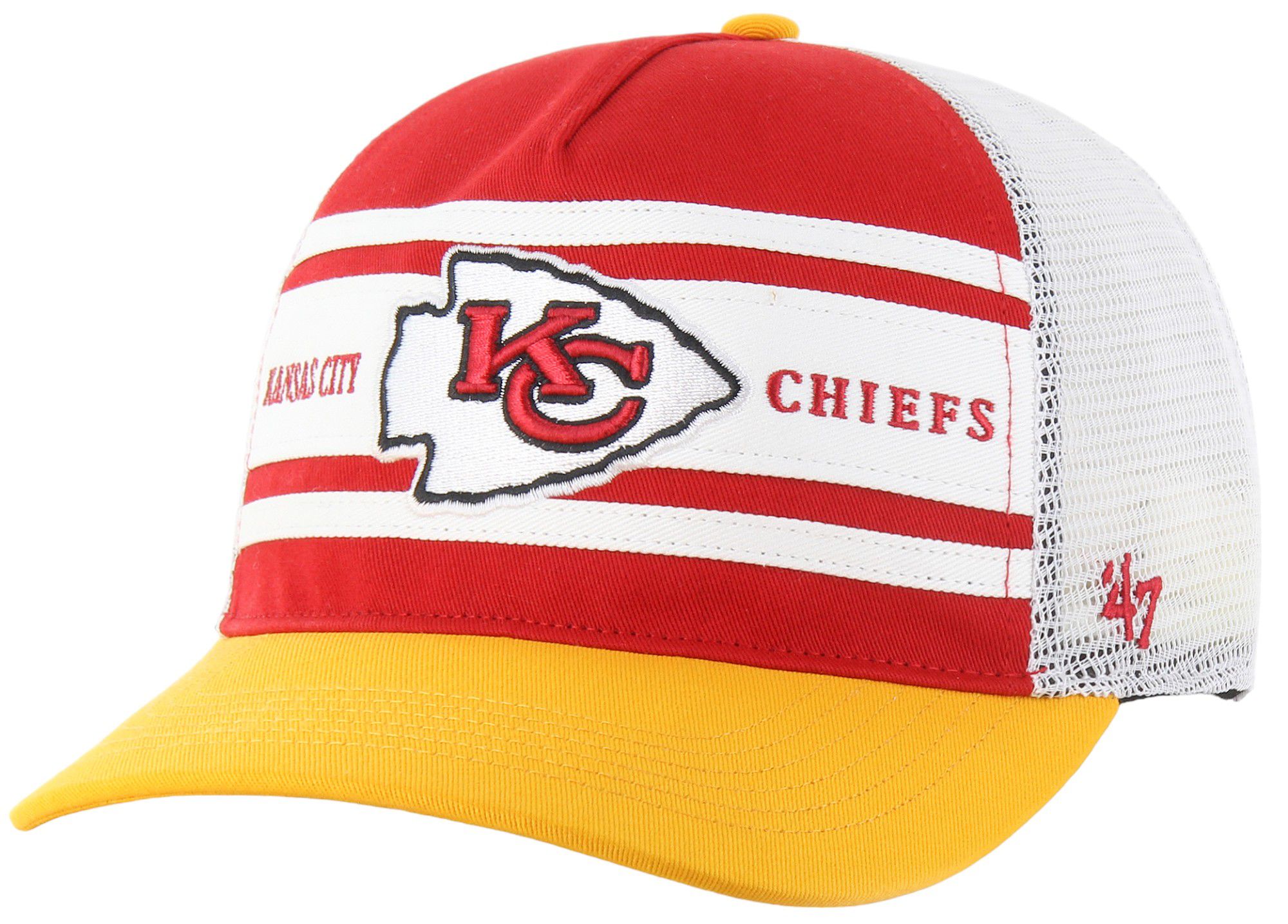 '47 Men's Kansas City Chiefs Super Stripe Hitch Red Adjustable Hat product image