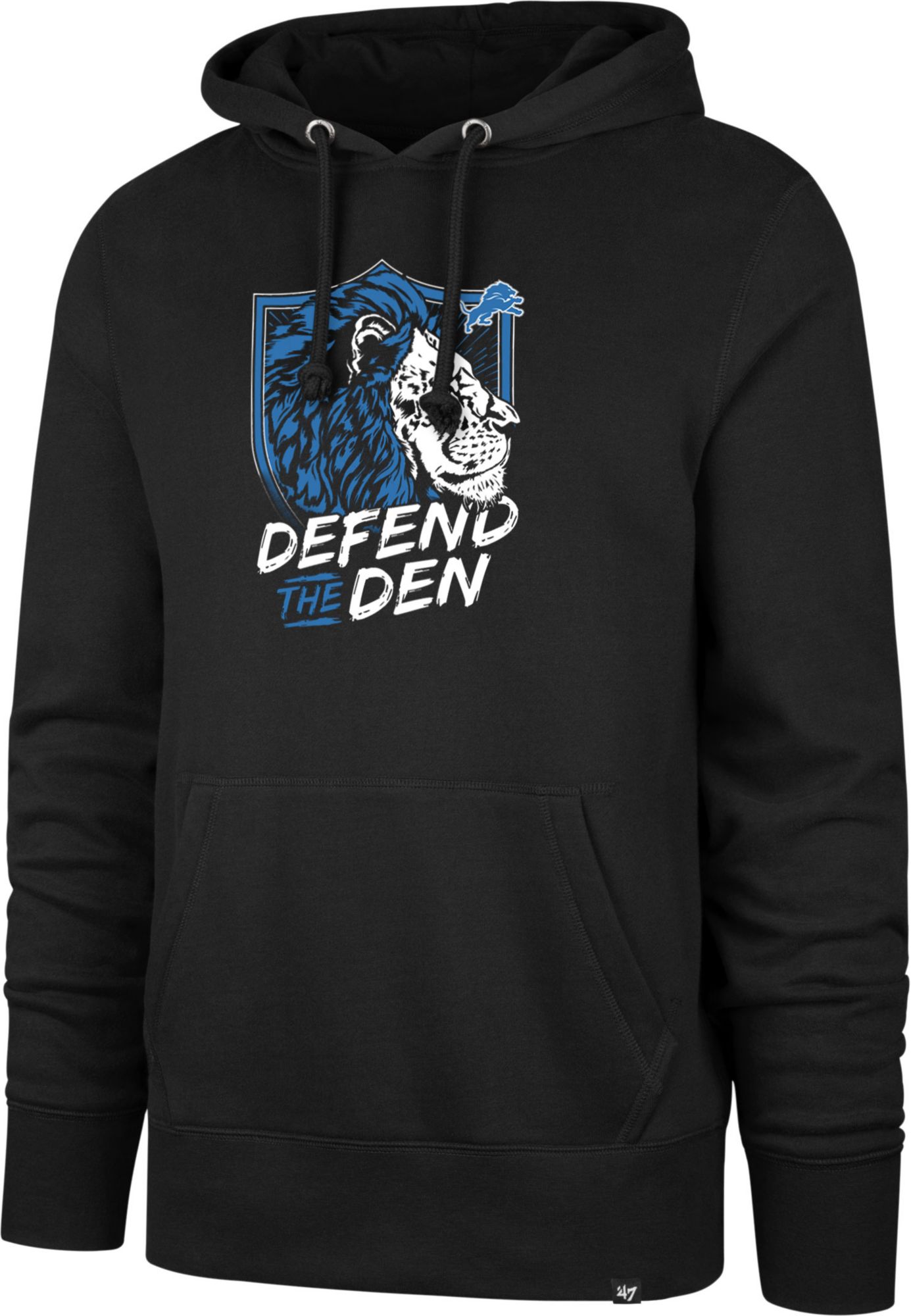 '47 Men's Detroit Lions Regional Black Pullover Hoodie