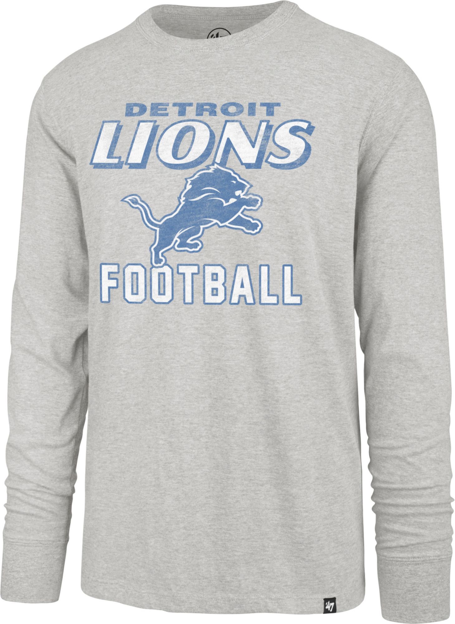 '47 Men's Detroit Lions Dozer Long Sleeve T-Shirt