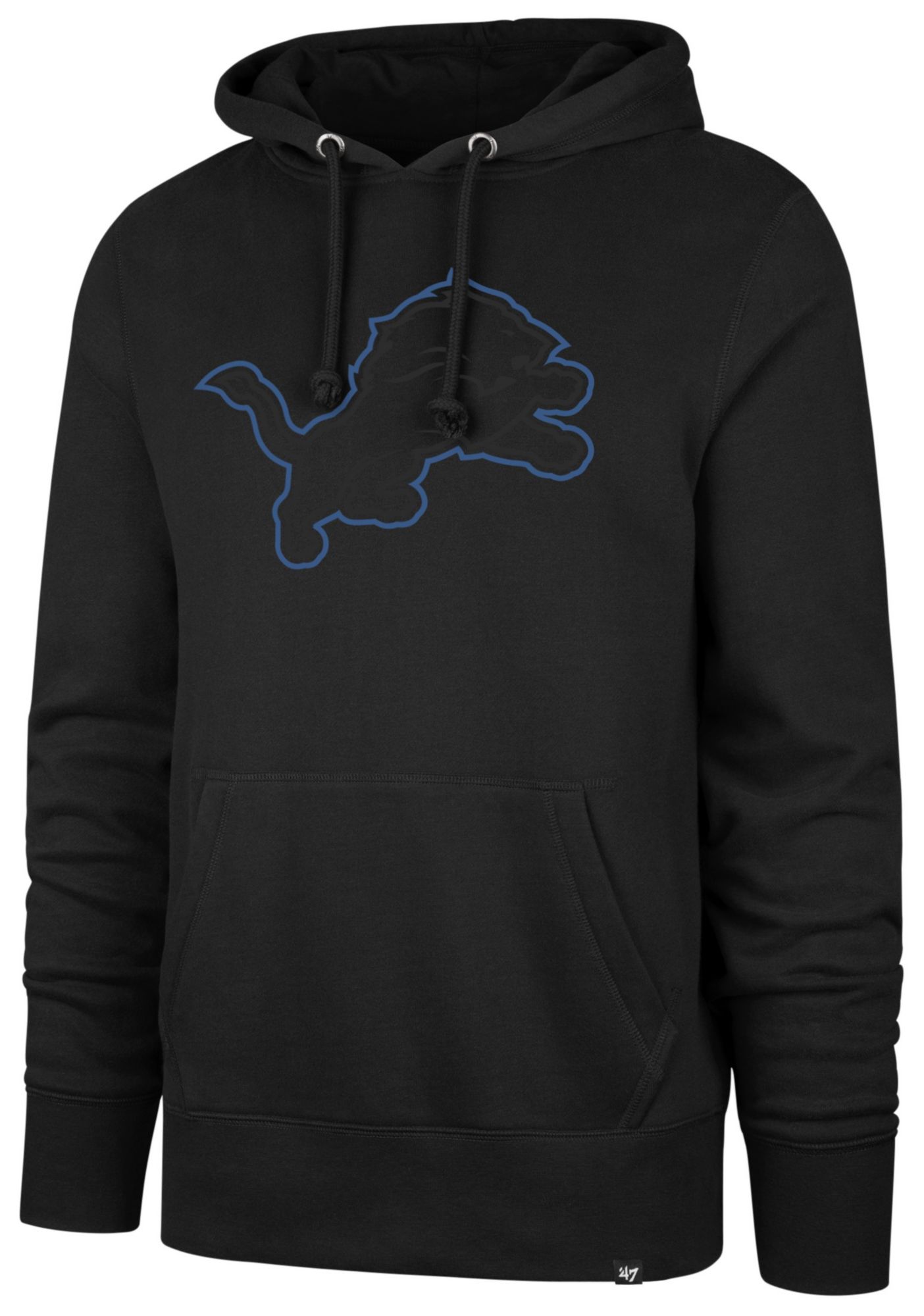 '47 Men's Detroit Lions Pop Imprint Black Pullover Hoodie product image