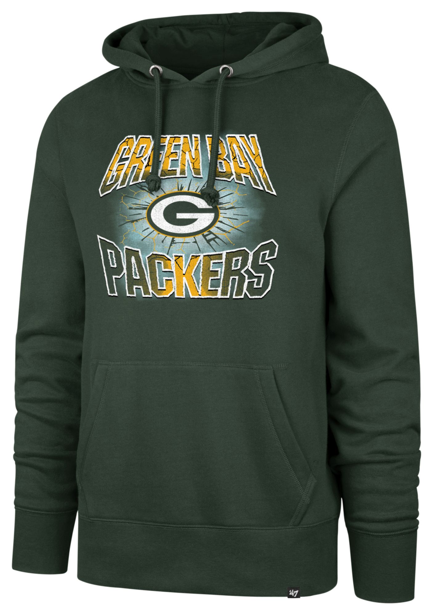 '47 Men's Green Bay Packers Packed House Headline Green Pullover Hoodie product image