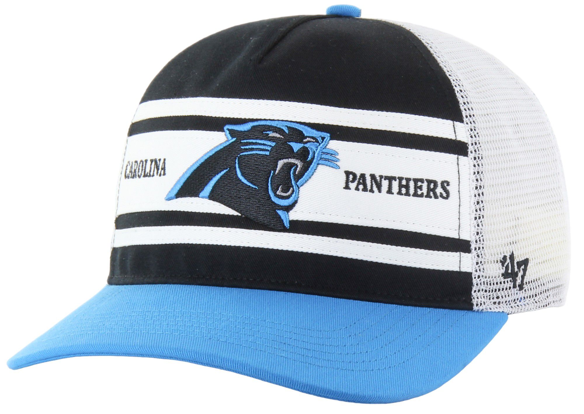 '47 Men's Carolina Panthers Super Stripe Hitch Black Adjustable Hat product image