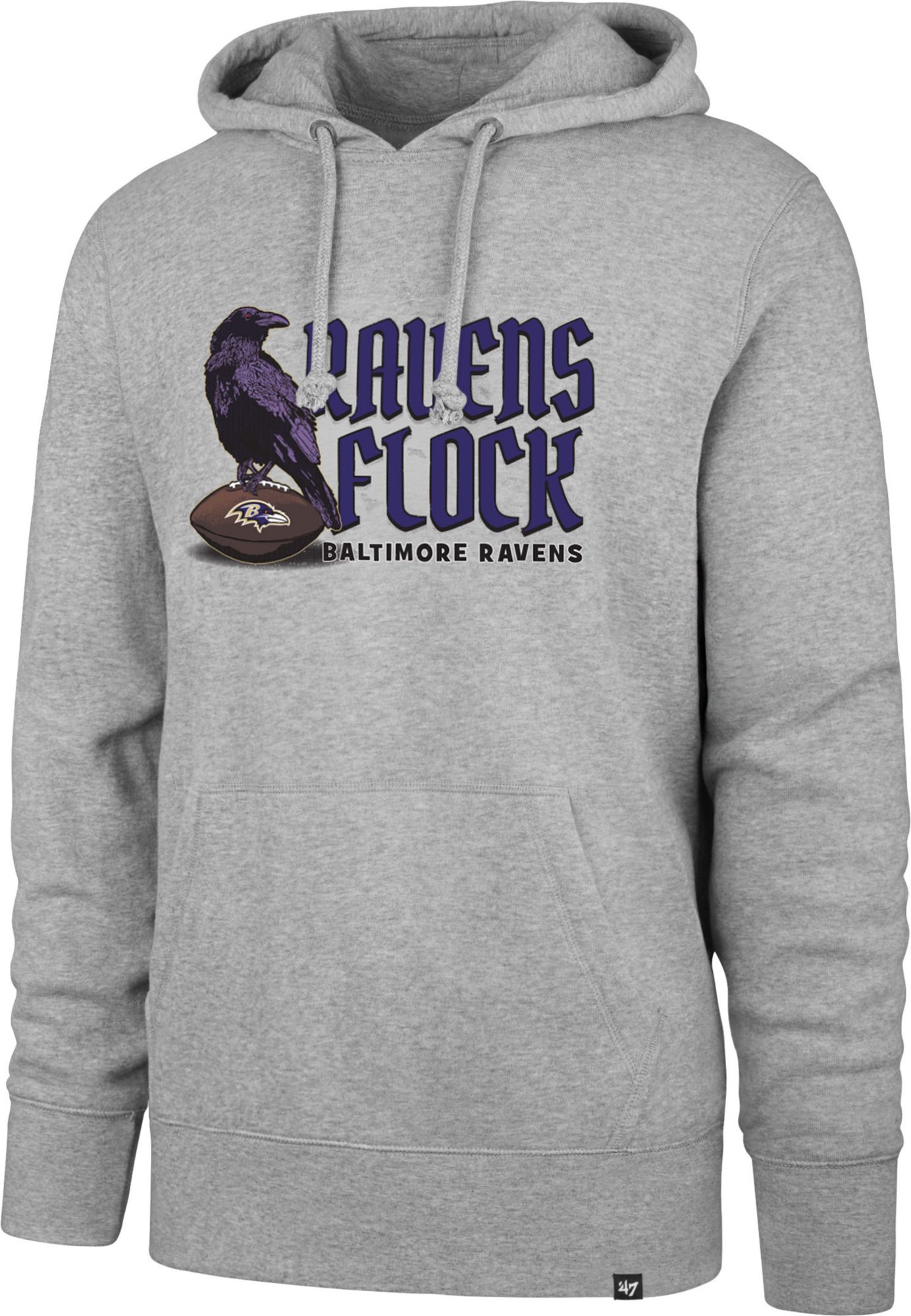 '47 Men's Baltimore Ravens Ravens Flock Pullover Hoodie product image