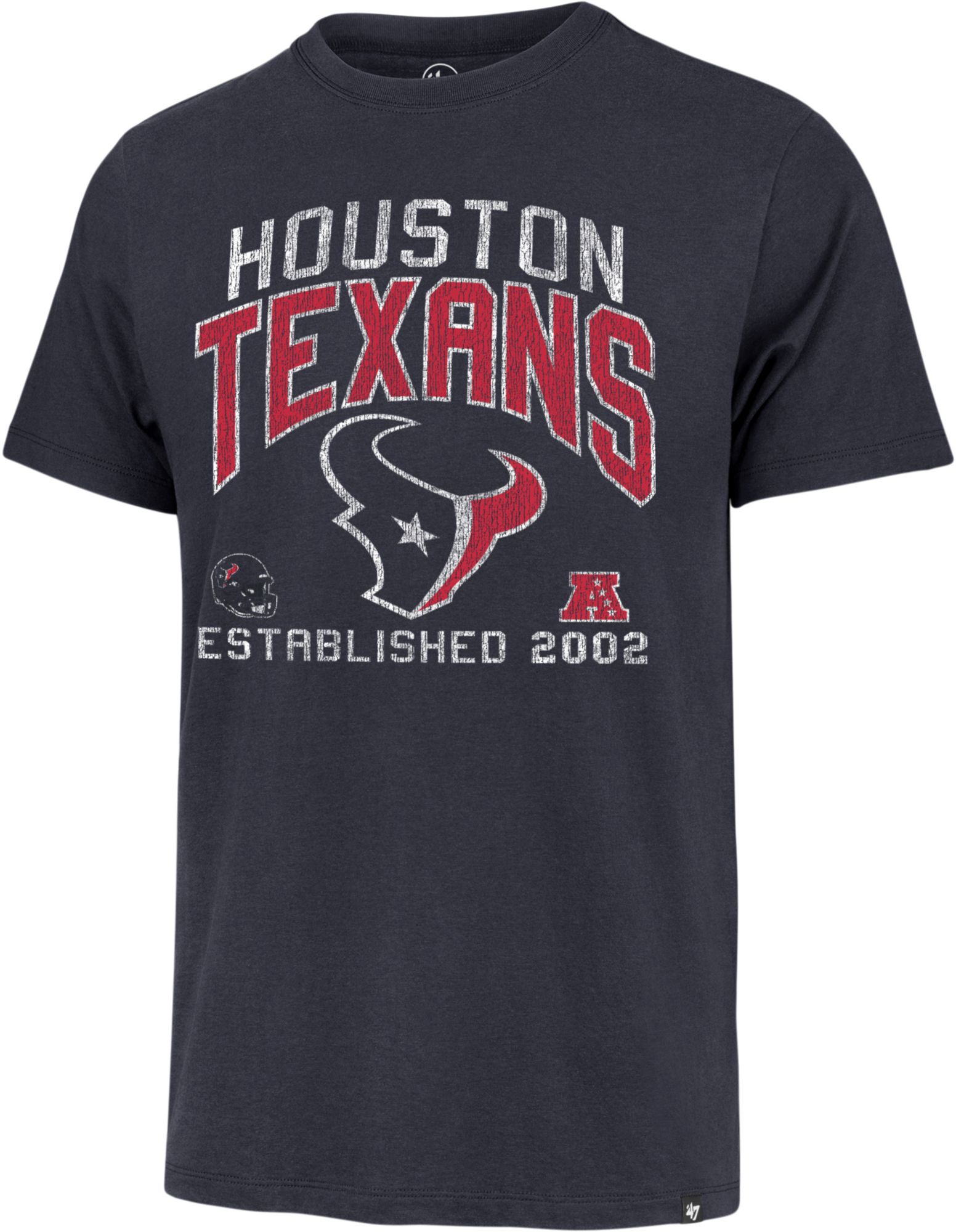 '47 Men's Houston Texans Turned Up Atlas Blue T-Shirt product image