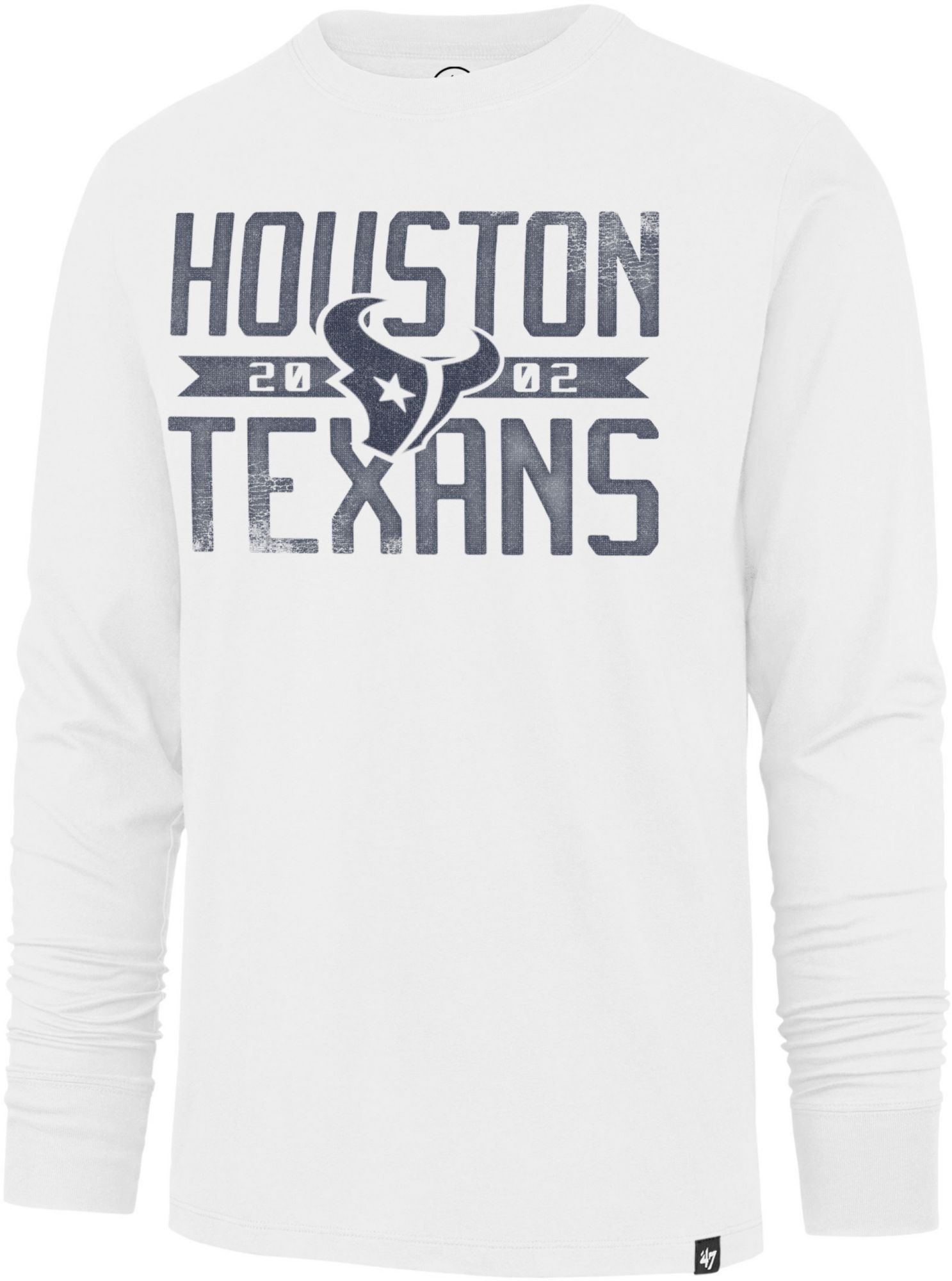 '47 Men's Houston Texans Wideout Franklin White Long Sleeve T-Shirt product image