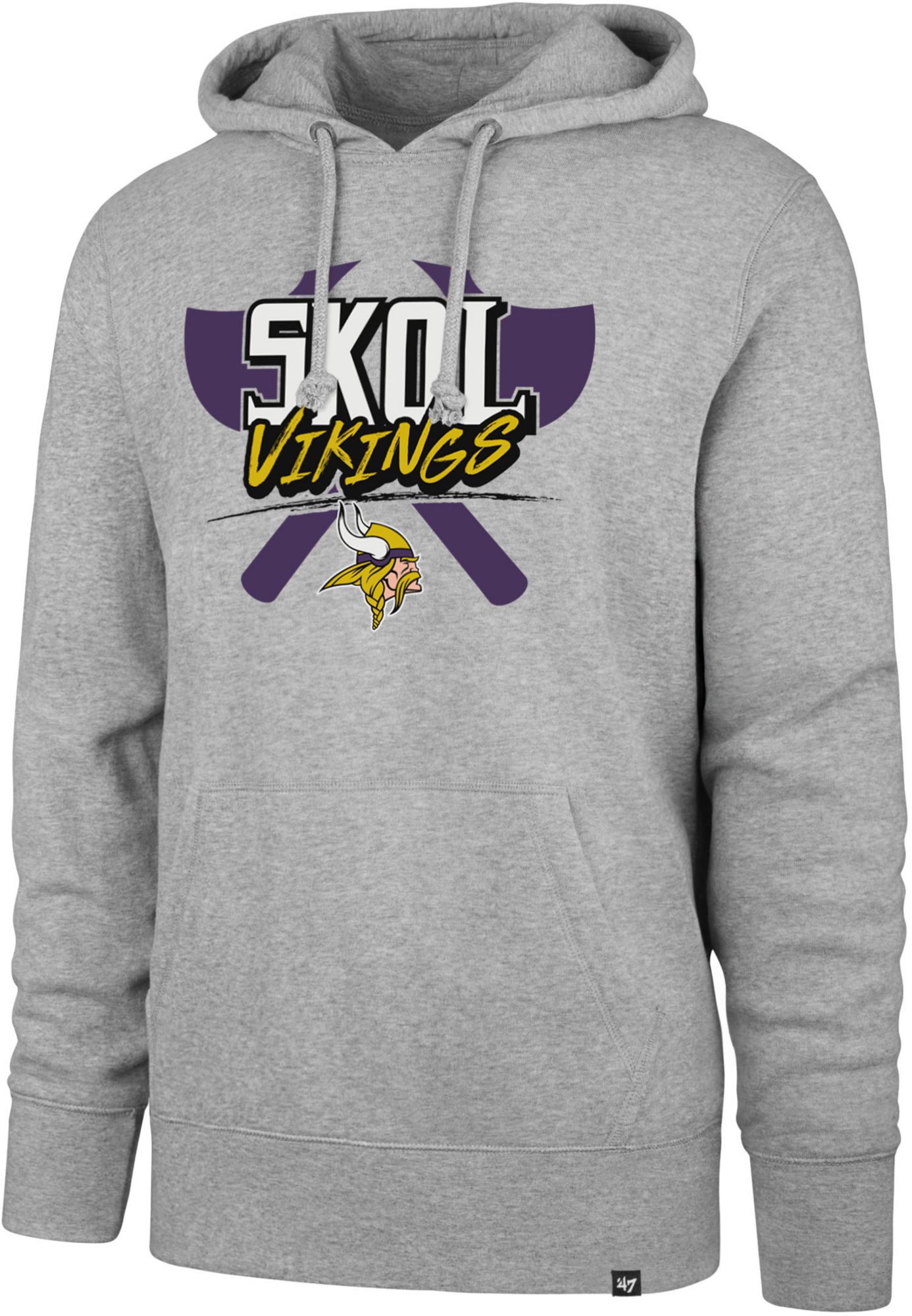 '47 Men's Minnesota Vikings Grey Skol Pullover Hoodie product image