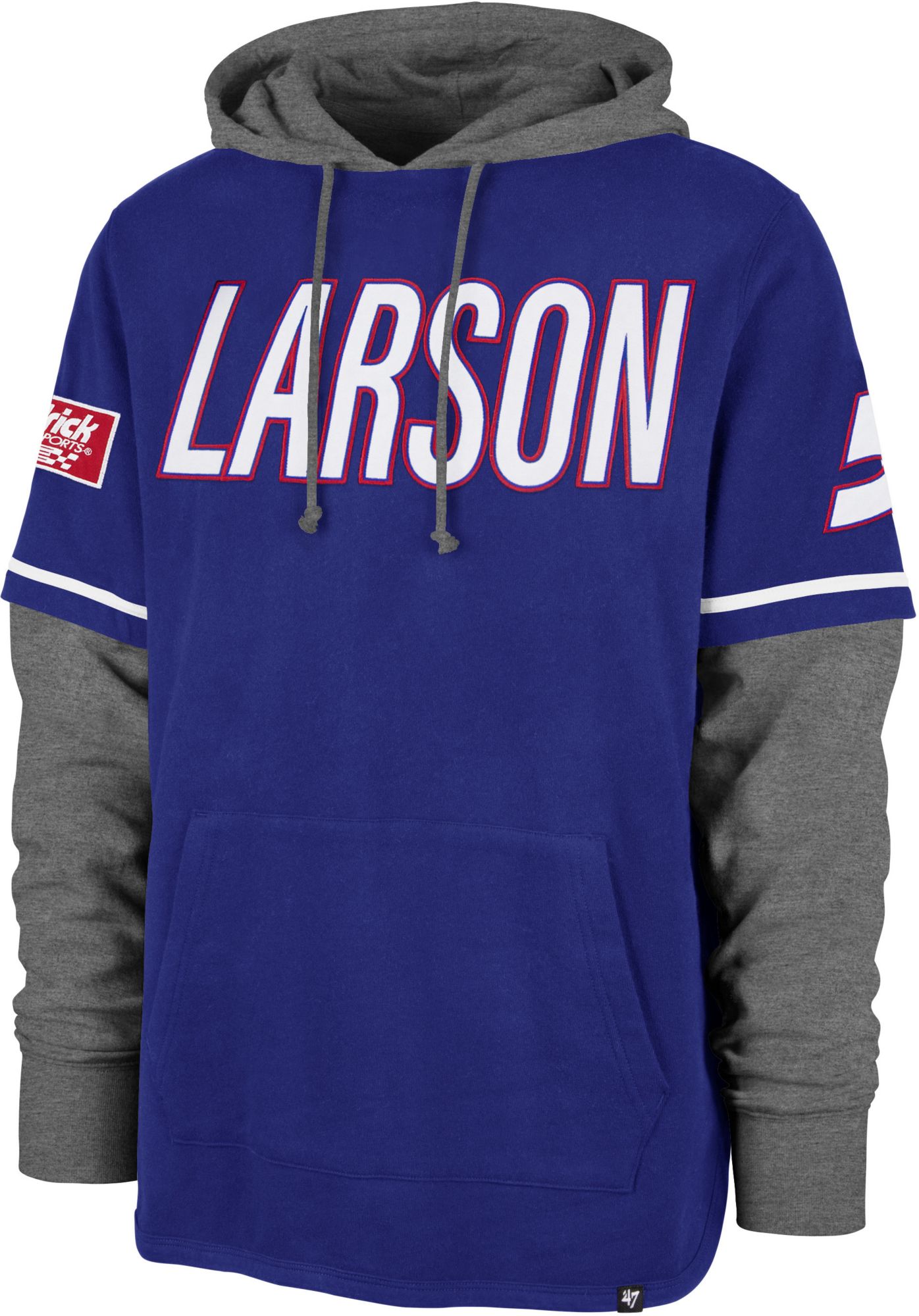 '47 Men's Nascar Kyle Larson Royal Pullover Hoodie product image