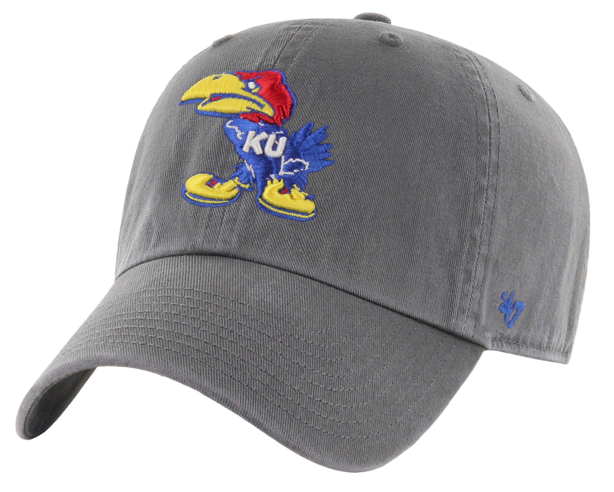 '47 Men's Kansas Jayhawks Charcoal Vintage Clean Up Adjustable Hat product image