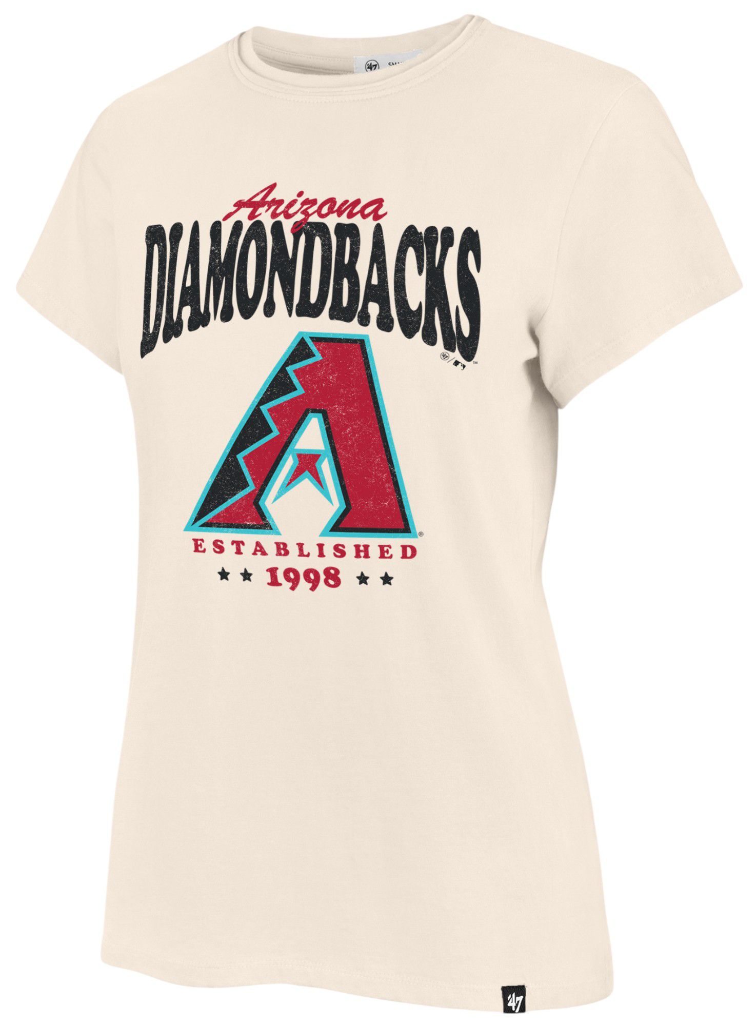 '47 Women's Arizona Diamondbacks Cream Rally Cry Frankie T-Shirt product image