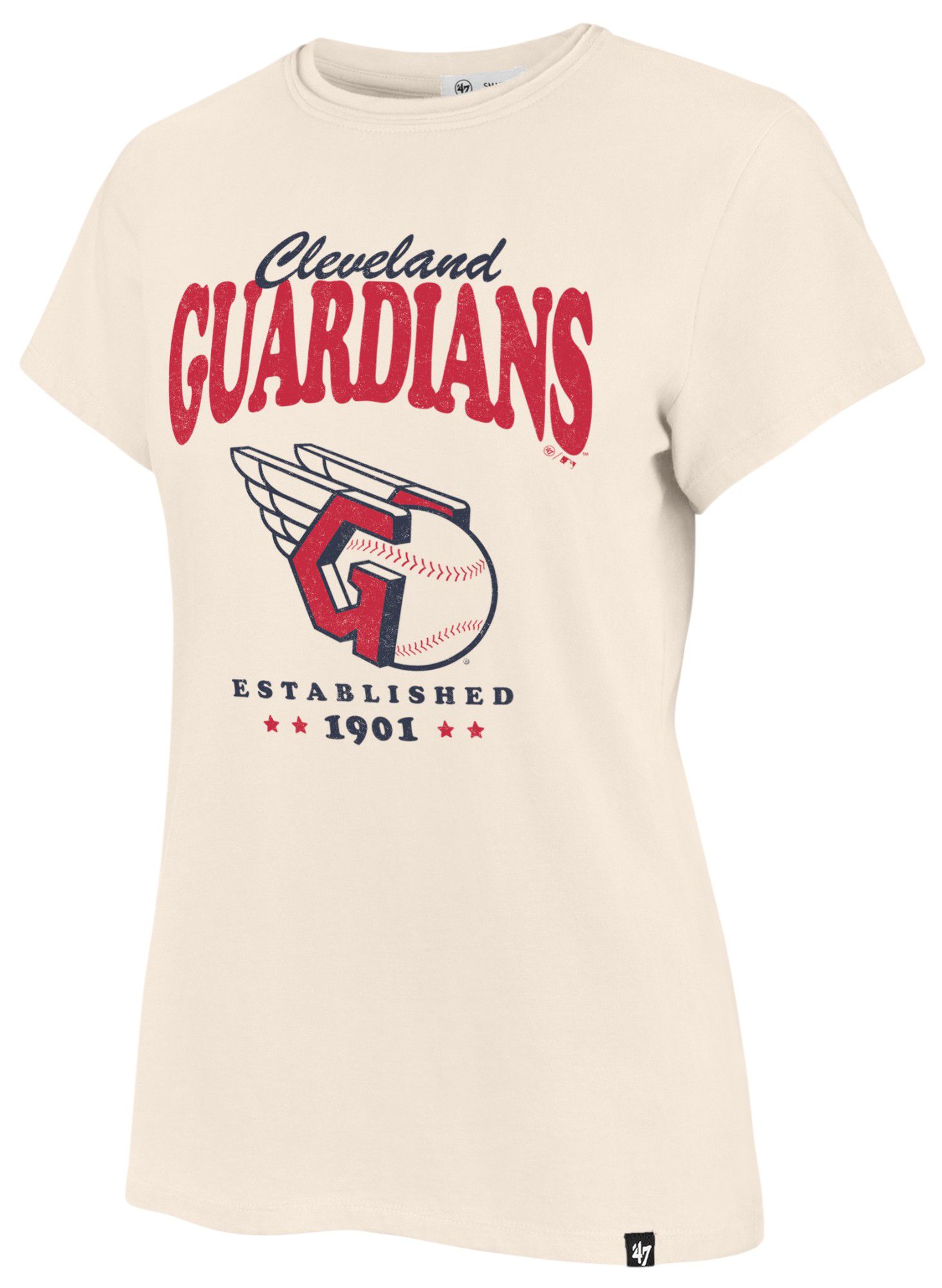 '47 Women's Cleveland Guardians Cream Rally Cry Frankie T-Shirt product image