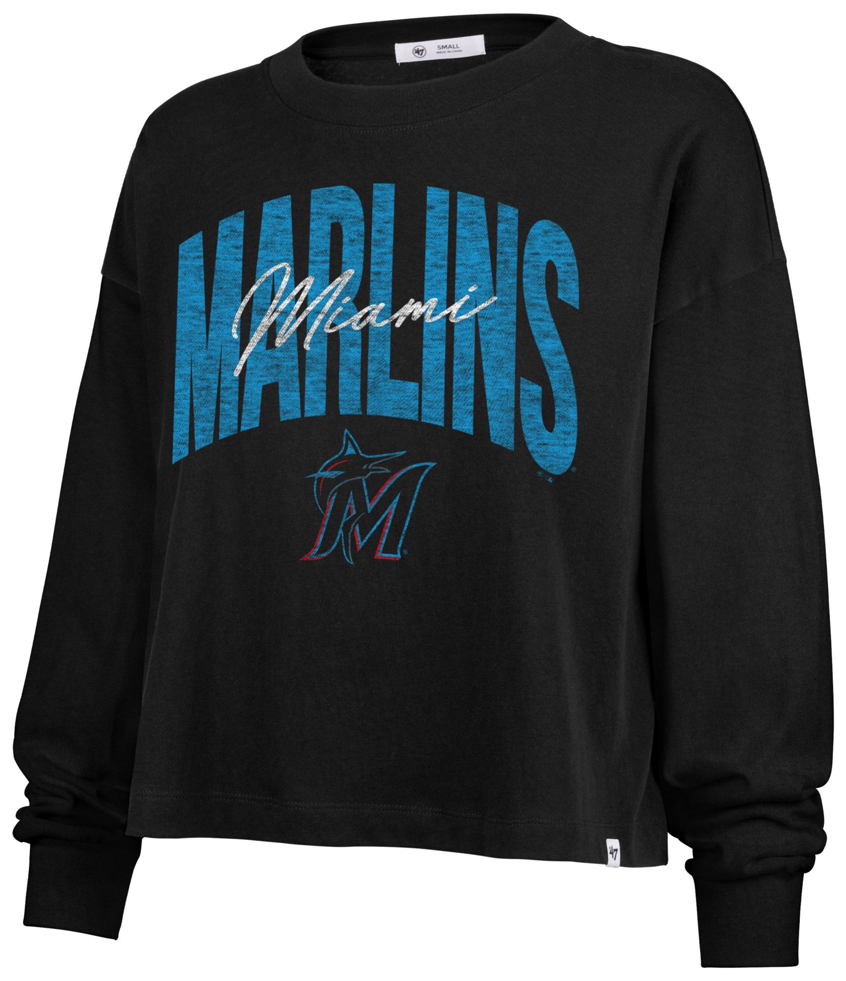 '47 Women's Miami Marlins Sydney Black Long Sleeve T-Shirt product image