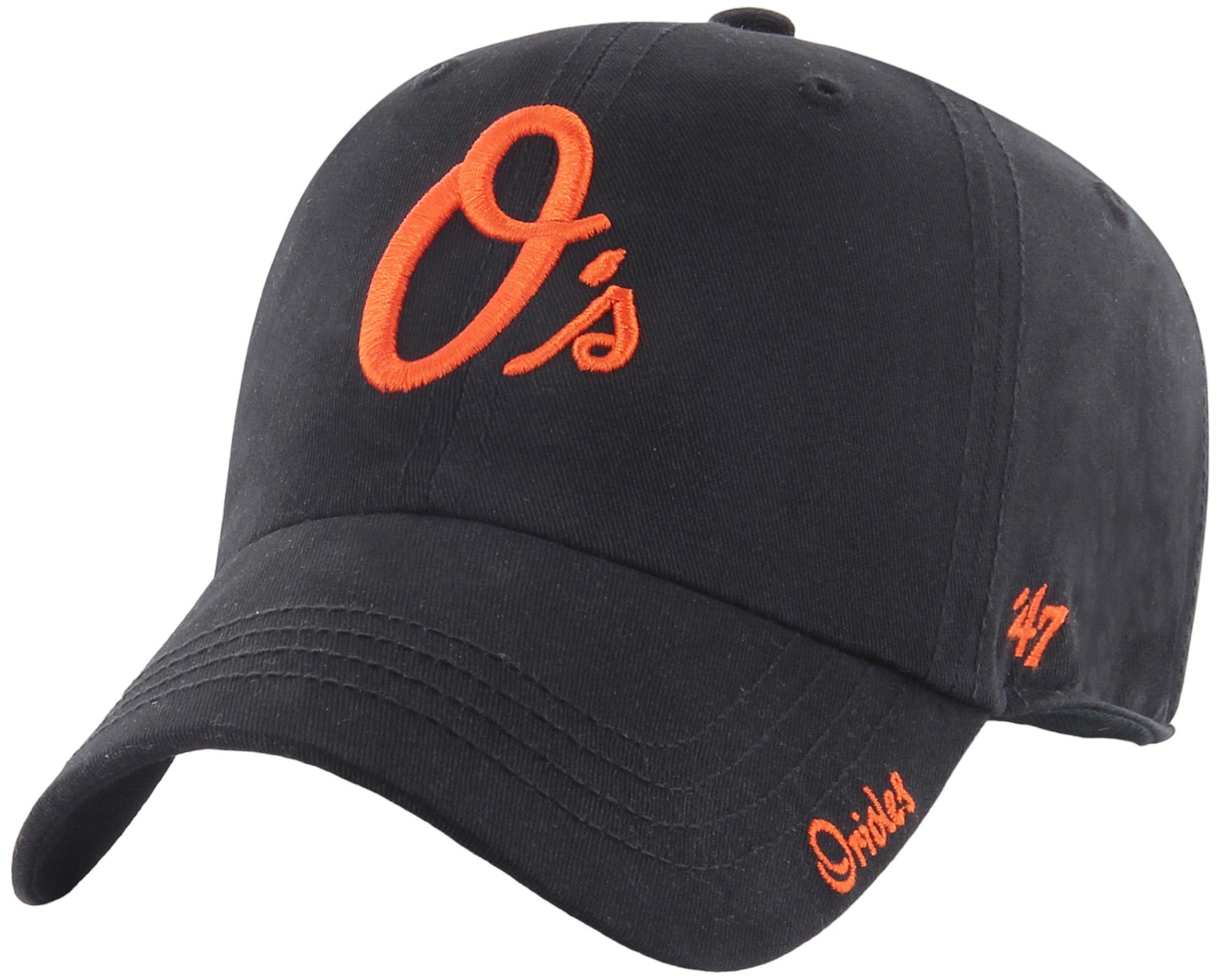 '47 Women's Baltimore Orioles Black Miata Clean Up Adjustable Hat product image