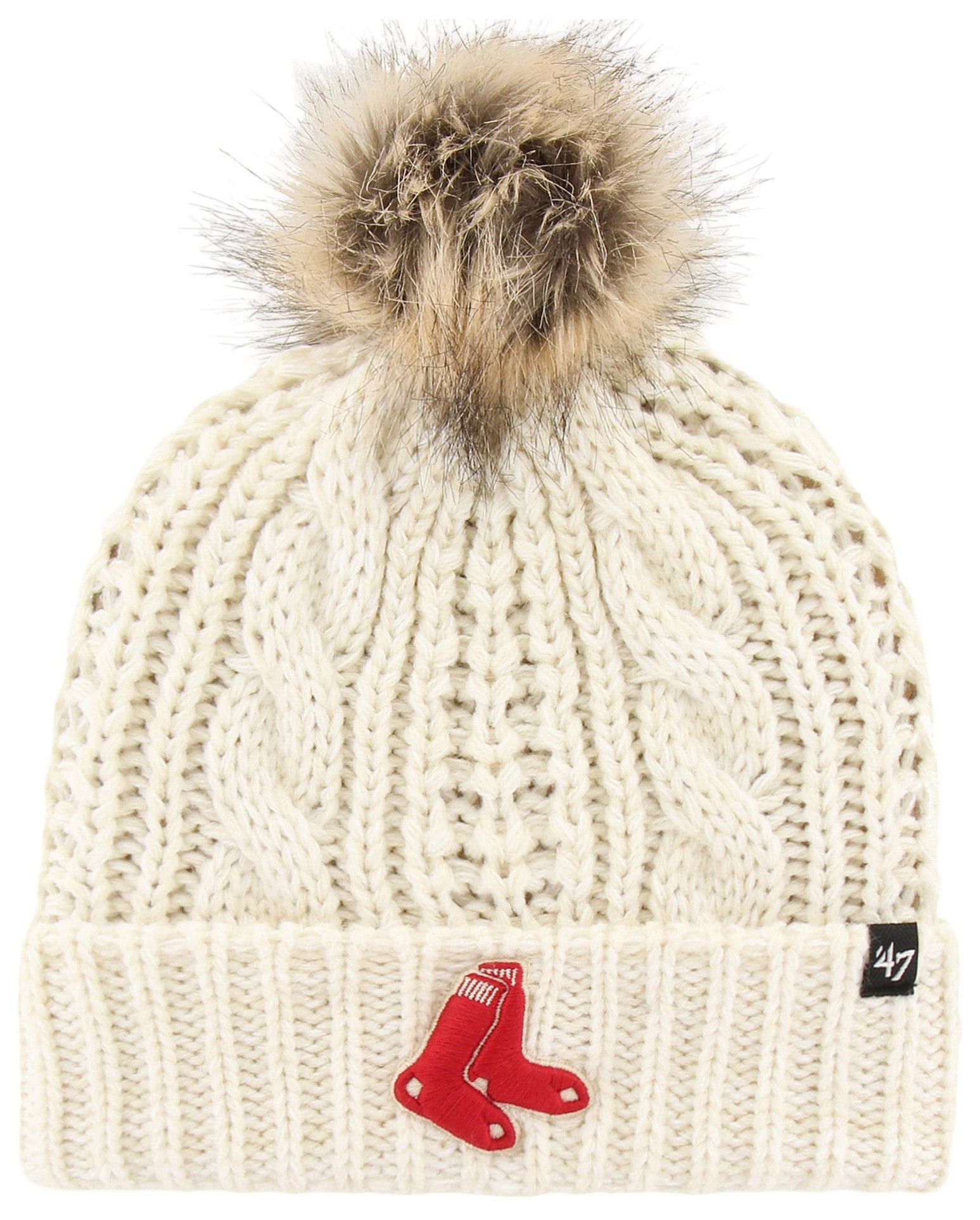 '47 Women's Boston Red Sox White Meeko Cuffed Knit Hat product image