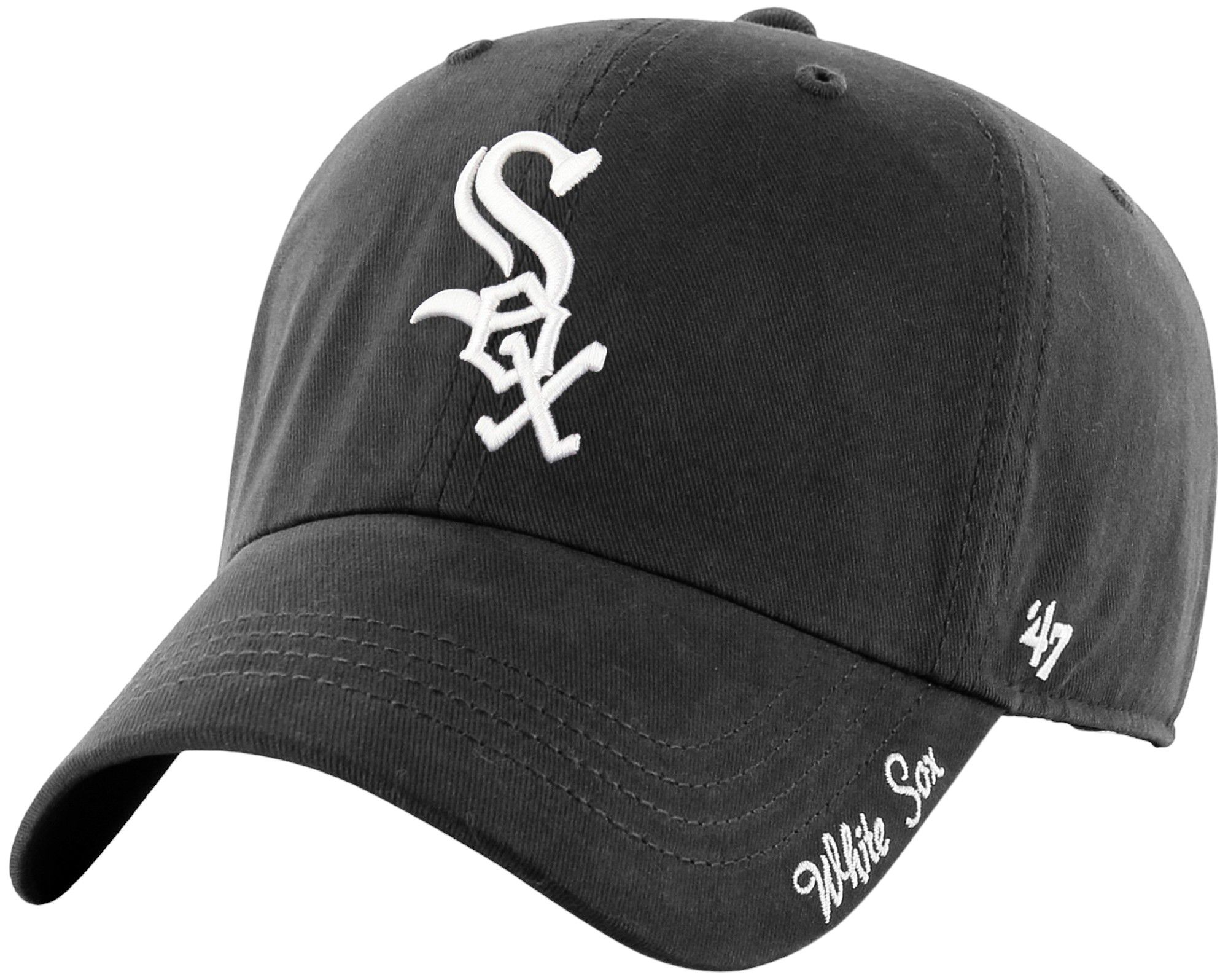 '47 Women's Chicago White Sox Black Miata Clean Up Adjustable Hat product image
