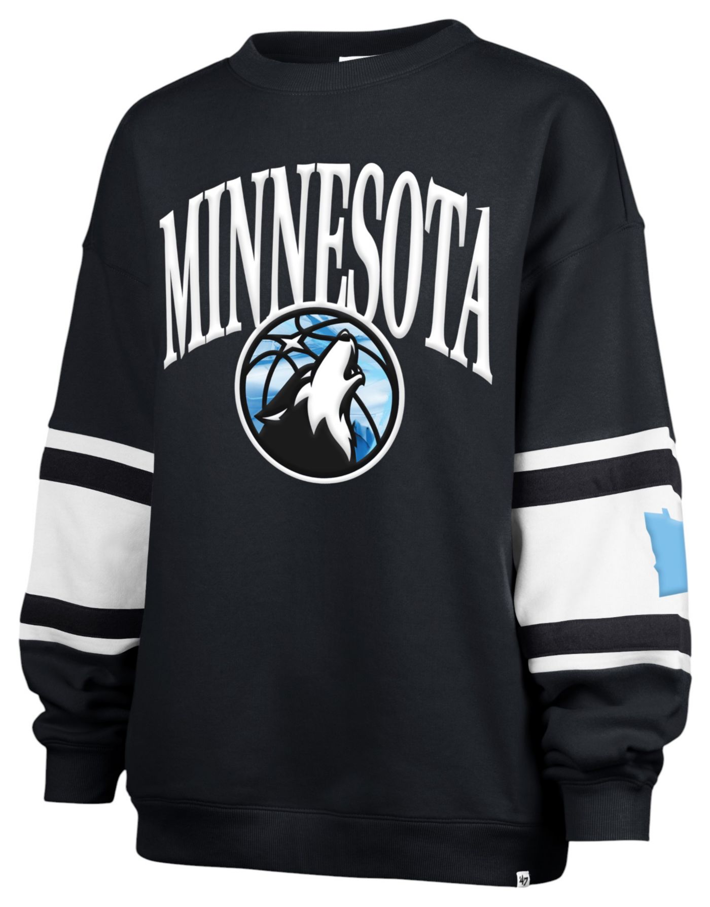 47 Brand Women s 2024 25 City Edition Minnesota Timberwolves Steadfast Crewneck Sweatshirt Large Blue