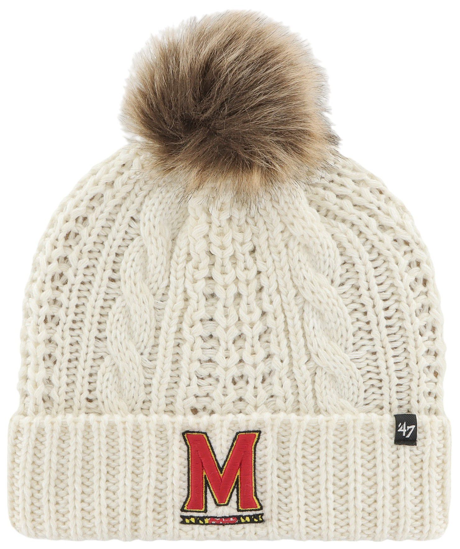 '47 Women's Maryland Terrapins White Meeko Cuffed Knit Beanie product image