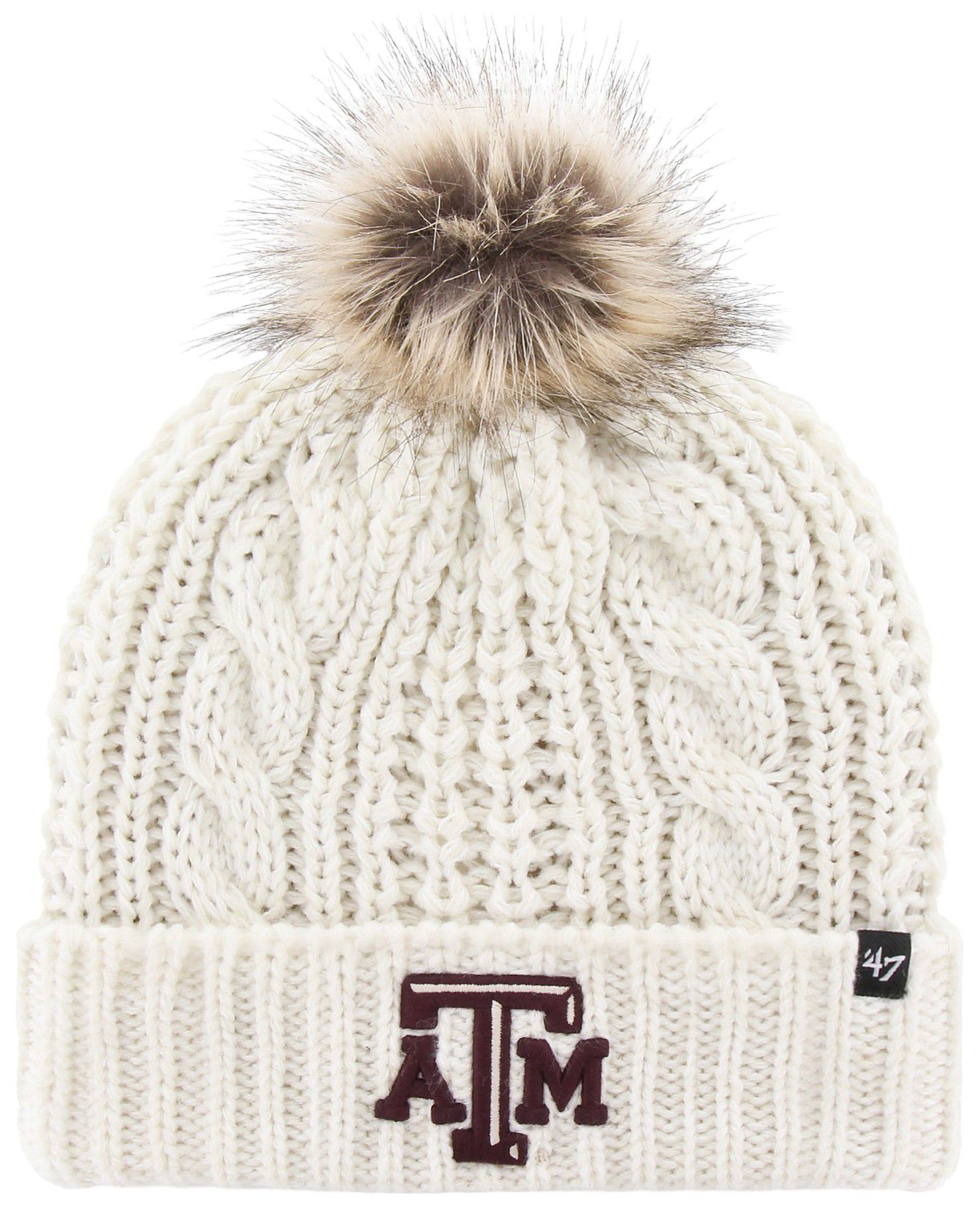 '47 Women's Texas A&M Aggies White Meeko Cuffed Knit Beanie product image