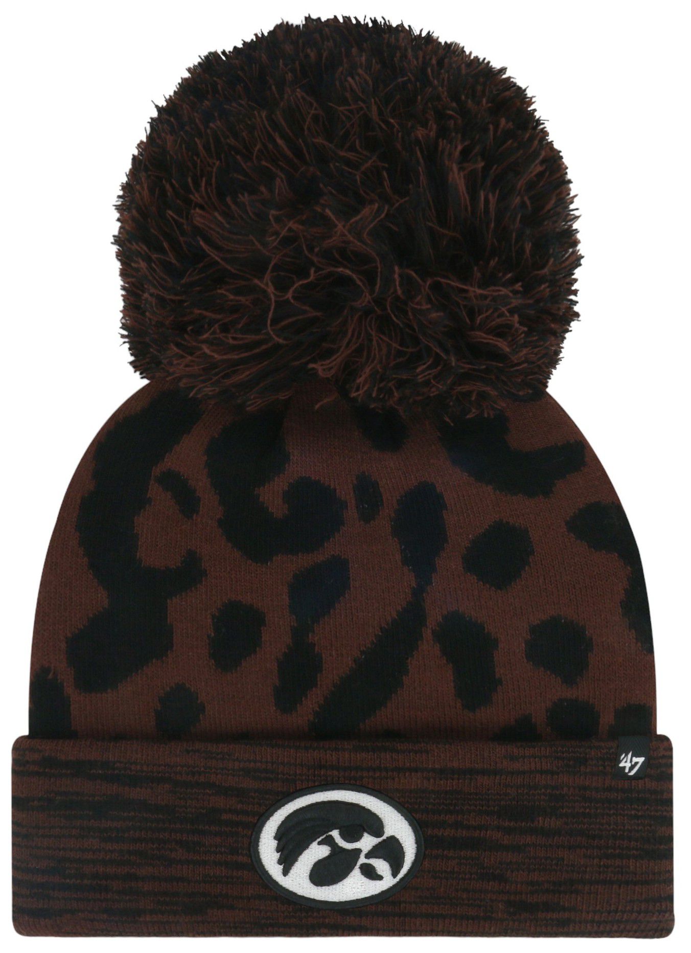 '47 Women's Iowa Hawkeyes Cacao Cuffed Rosette Knit Beanie product image