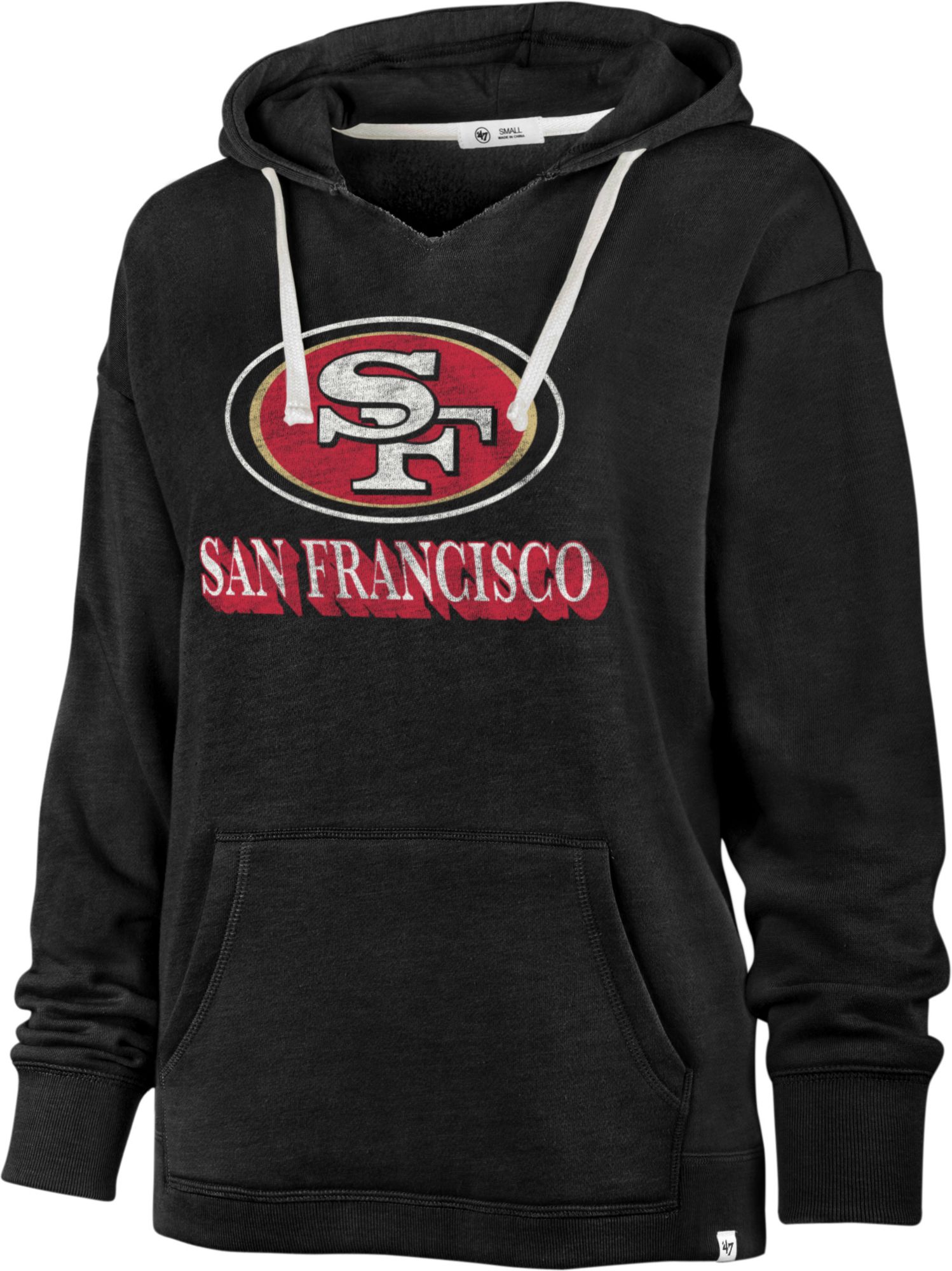 '47 Women's San Francisco 49ers Kennedy Logo Pullover Hoodie